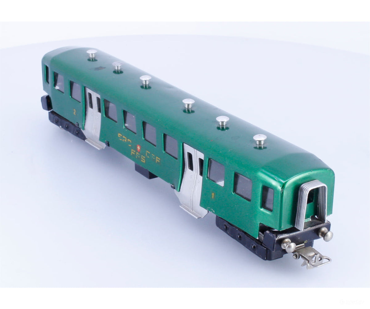 Marklin SBBPC HO SBB-CFF-FFS 1st and 2nd Class Passenger Car Tin Plate Vintage - European Passenger Cars