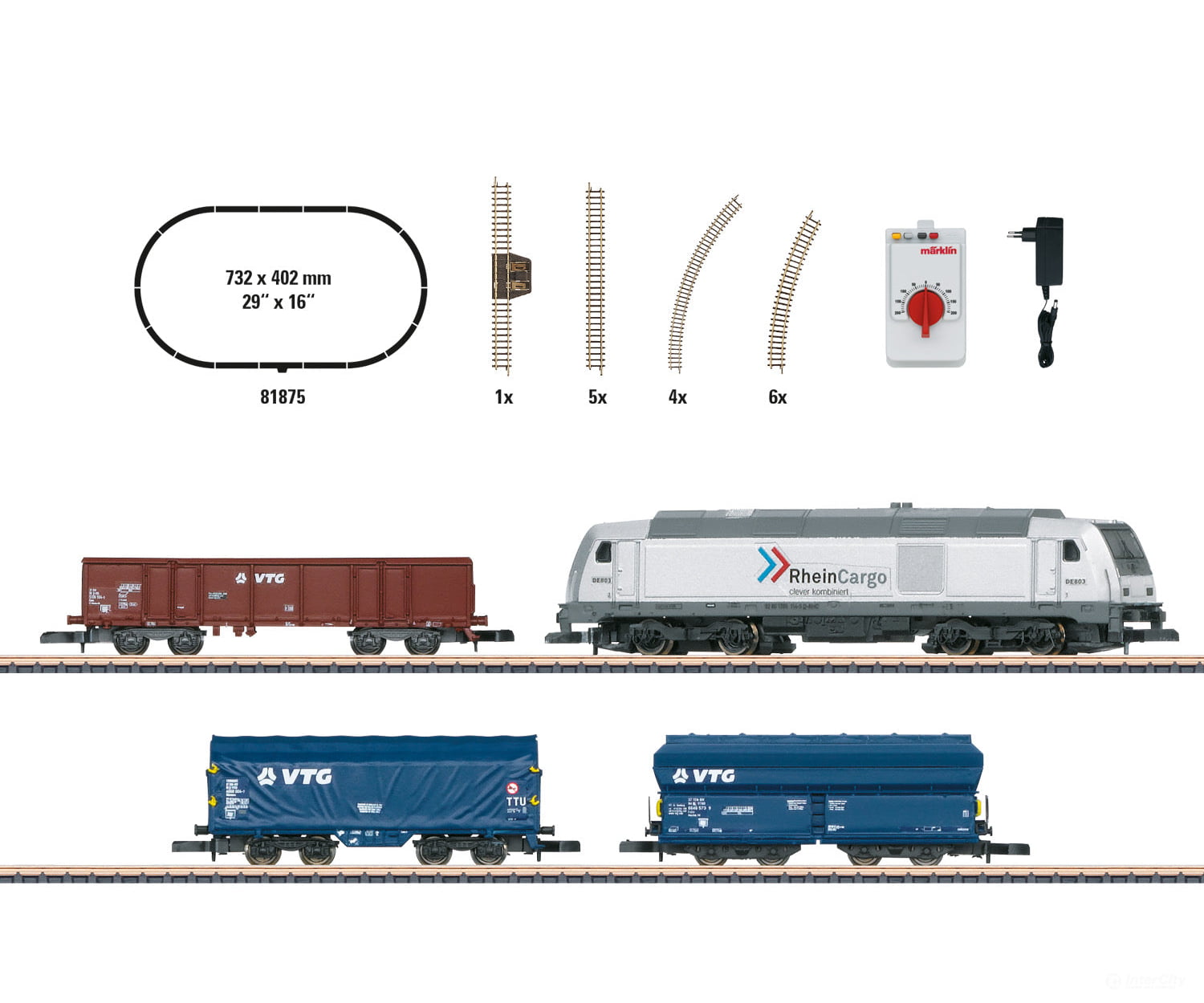 Marklin 81875 Modern Freight Service Starter Set with a Class 285 Diesel Locomotive - Default Title (IC-MARK-81875)