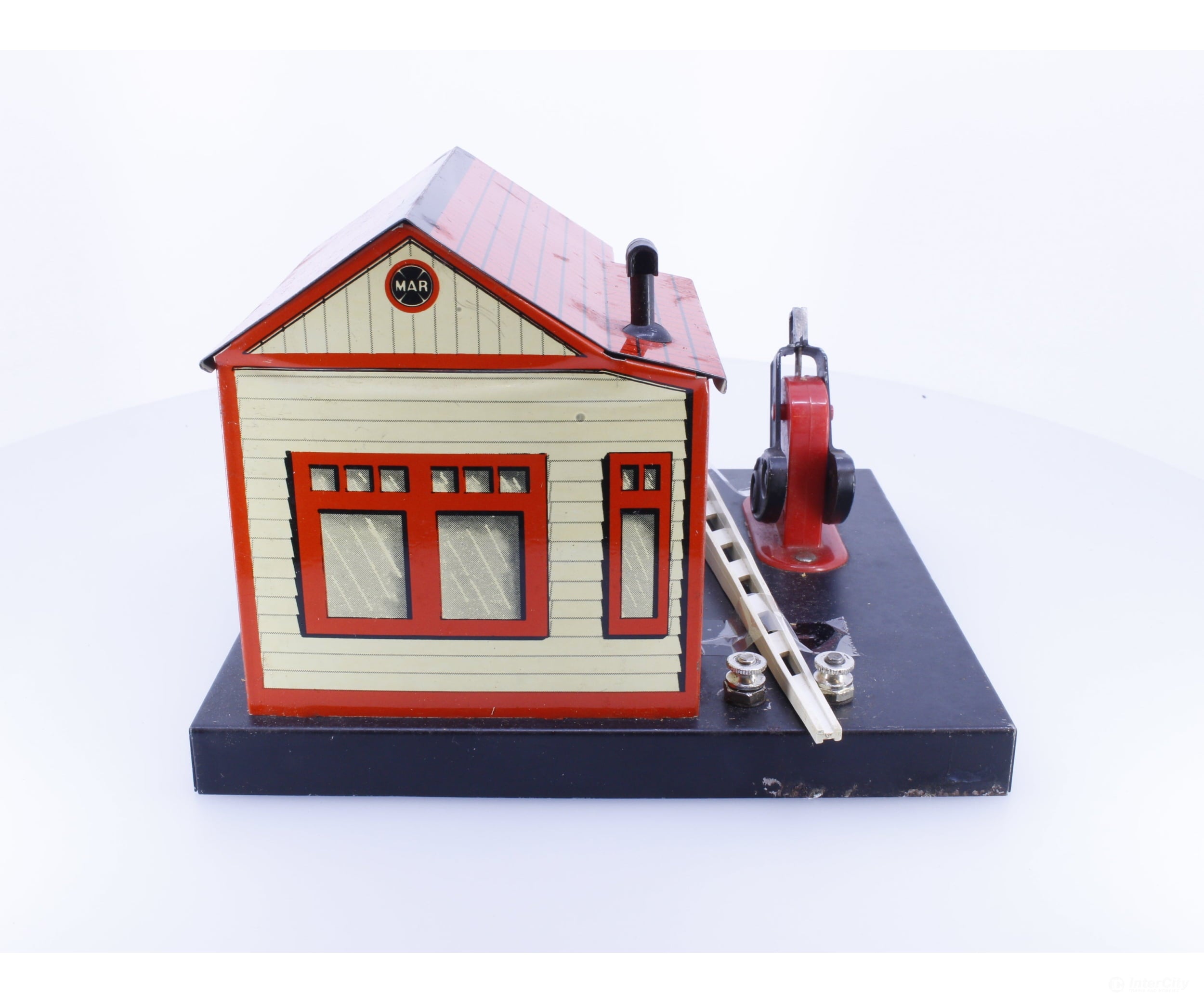 Marx CGATE 1420 O Twin Buildings with Motorized Crossing Gates - Structures
