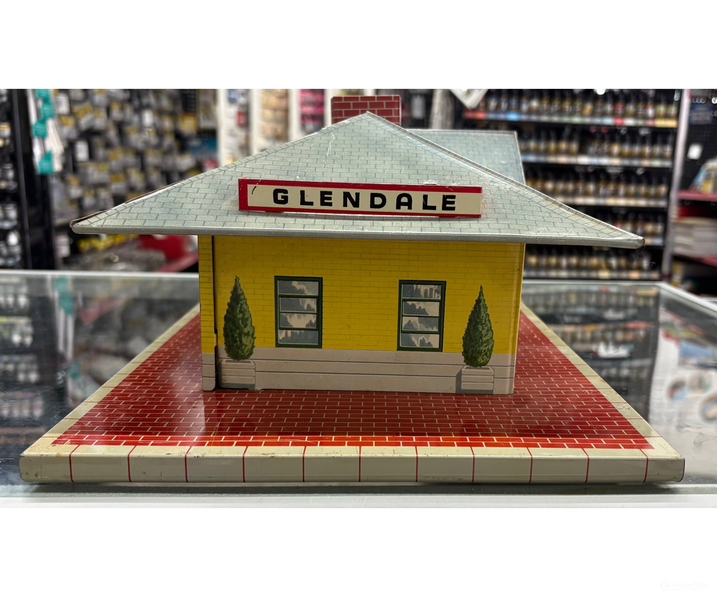 Marx GLENSTA O Vintage Tin Plate Glendale Train Station - Structures