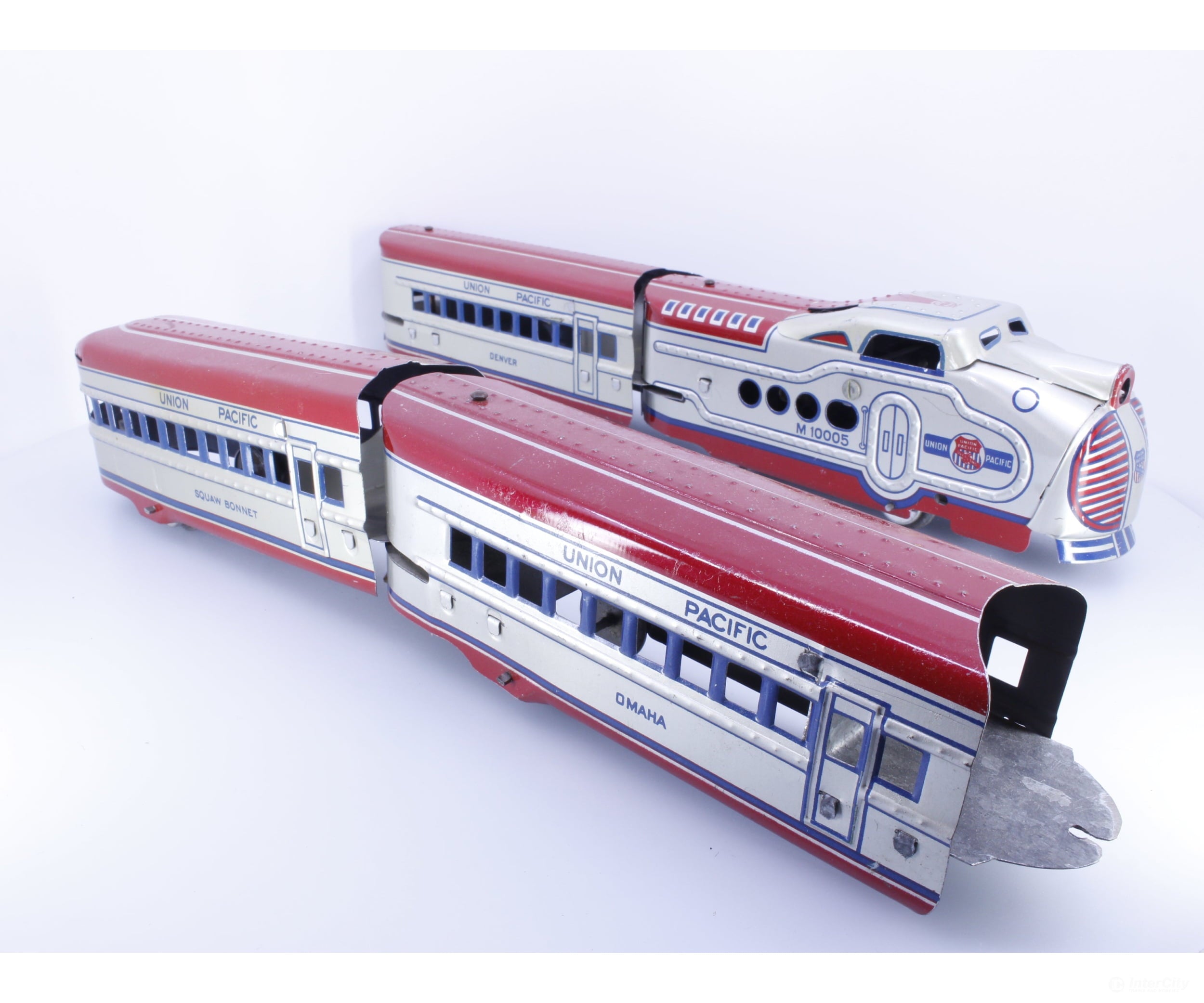 Marx M10005 O 4 Piece Vintage Tin Plate Union Pacific M10005 Train Union Pacific (UP) M 10005 Analog DC (#1)