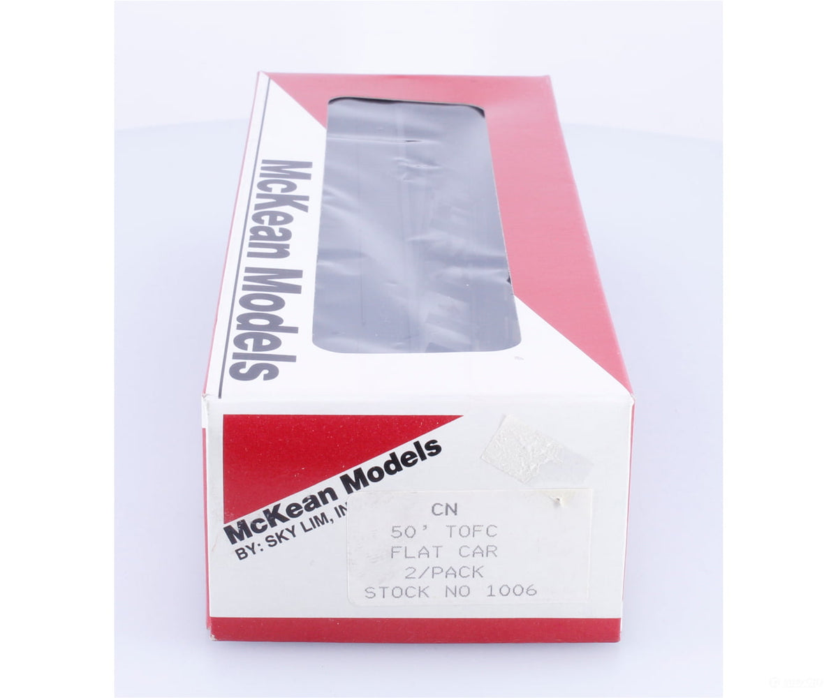Mckean 1006 HO 50’ TOFC Flat Car Kit (2 Pack) #2 Canadian National (CN) 686130/686114 - Freight Cars