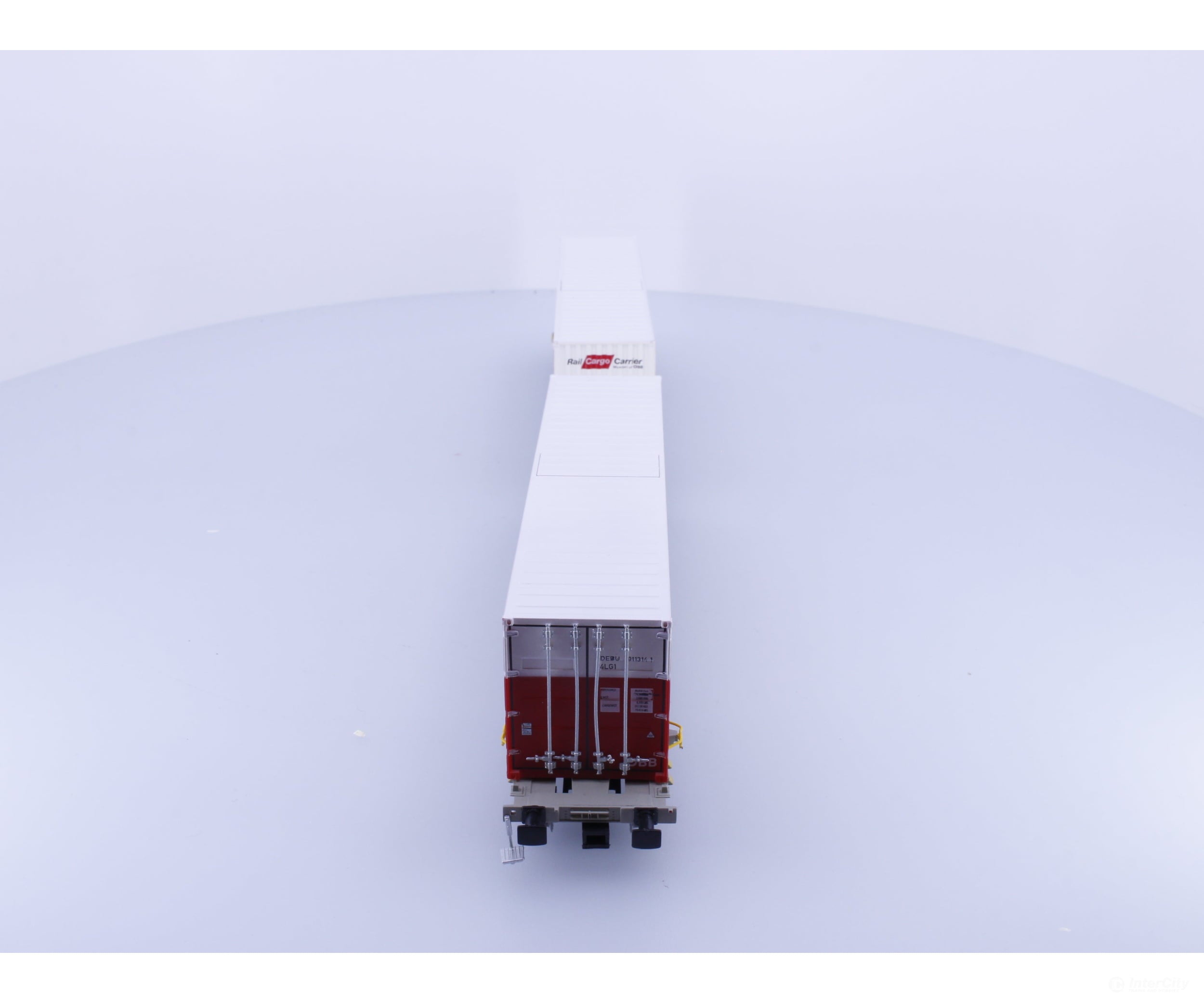 Mehano 58864 HO OBB Cargo RailCargo Dual Intermodal Flat Cars with Containers - European Freight Cars