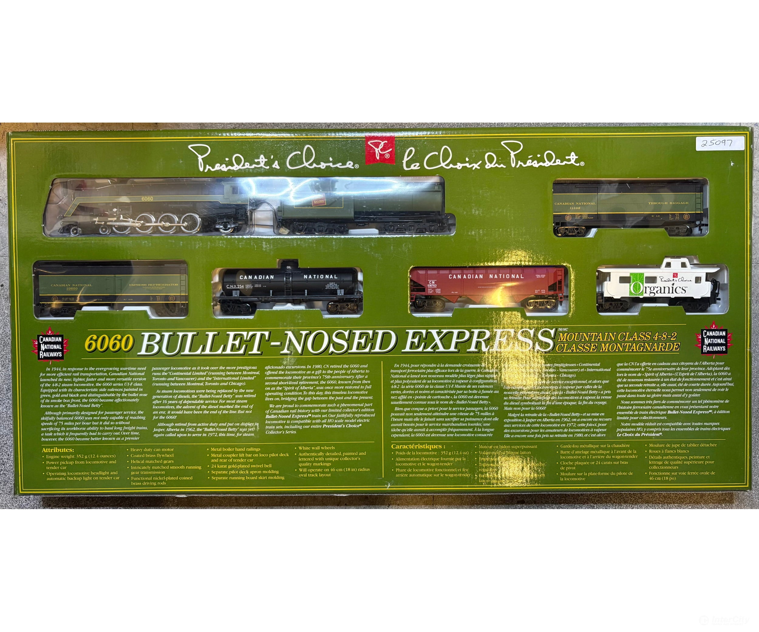 Mehano 6060 HO President Choice 6060 Bullet-Nosed Express Starter Set Canadian National (CN) 6060 Analog DC - Starter &