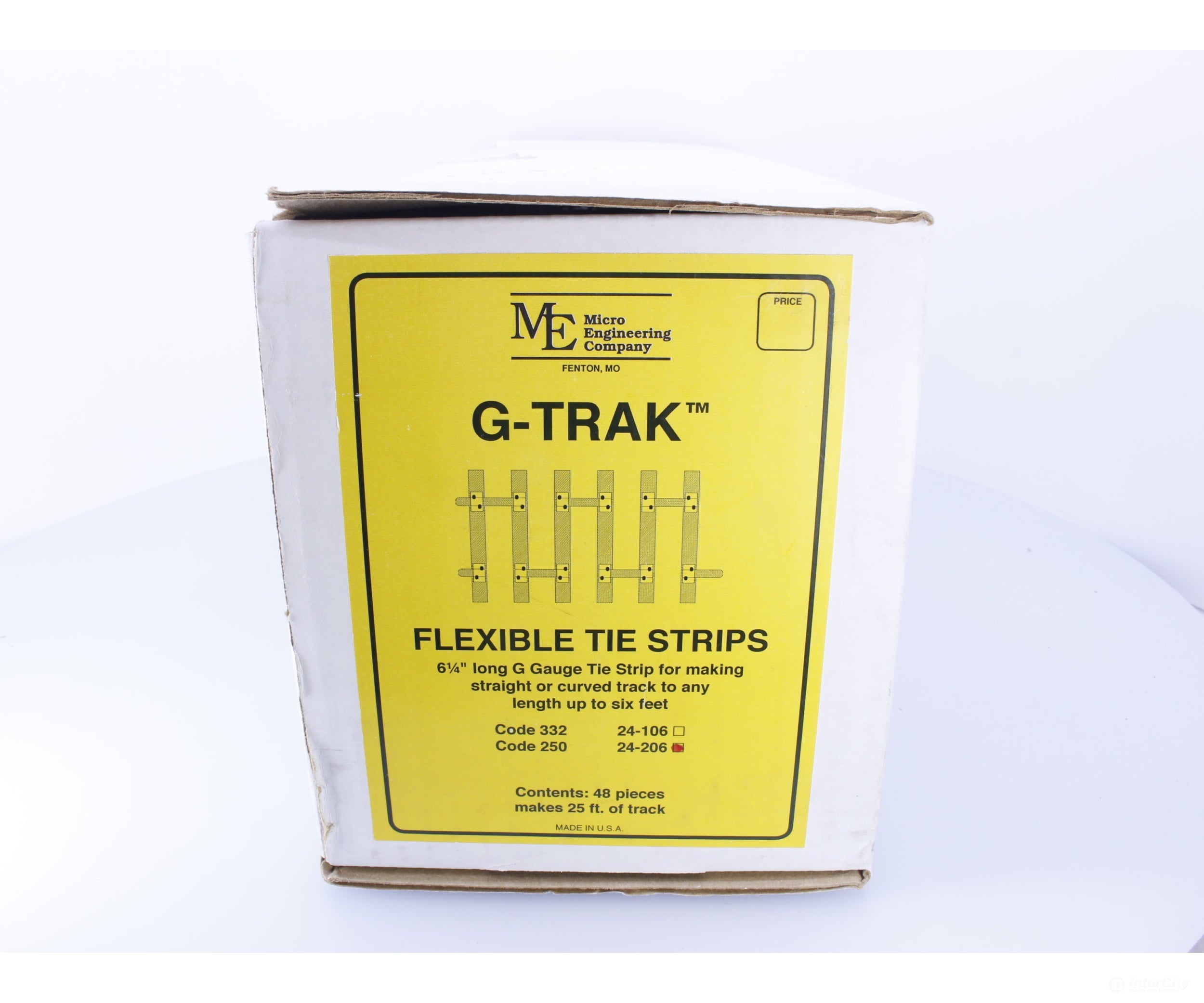 Micro Engineering 24-206 G Code 250 G-Trak Flexible Tie Strips 48 pcs - Track Accessories