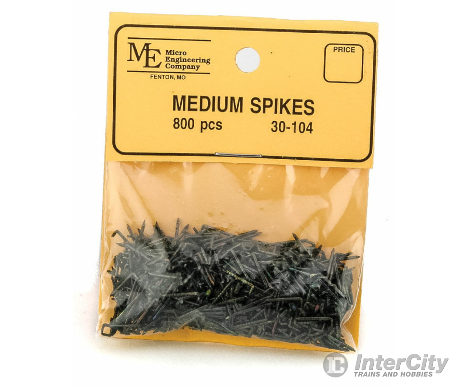 Micro Engineering 30104 Blackened Metal Spikes -- Medium 3/8 Long Pkg(800) Track Accessories