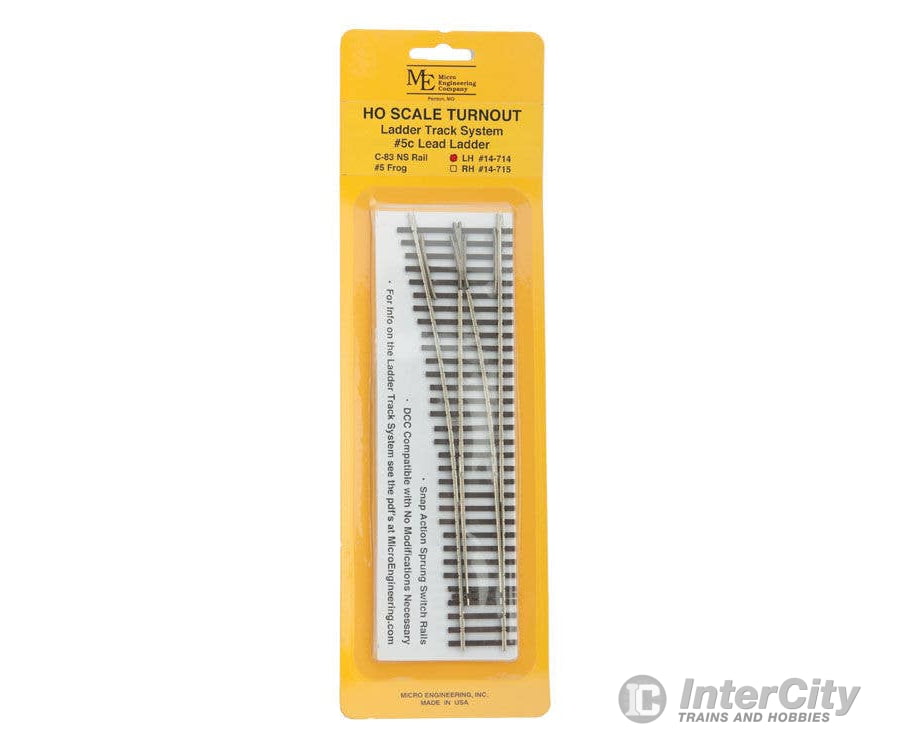 Micro Engineering HO 14714 Code 83 Ladder Track System Turnout - #5c Left Hand Lead Ladder Track & Turnouts
