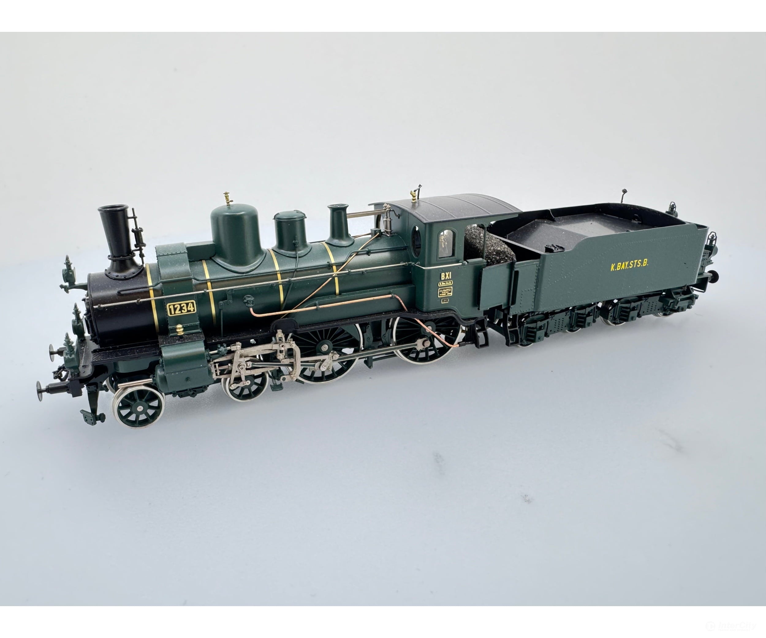 Micro Metakit 97302H Ho Bay. Bxi Steam Locomotive No.1234 Green/Black Livery European Locomotives