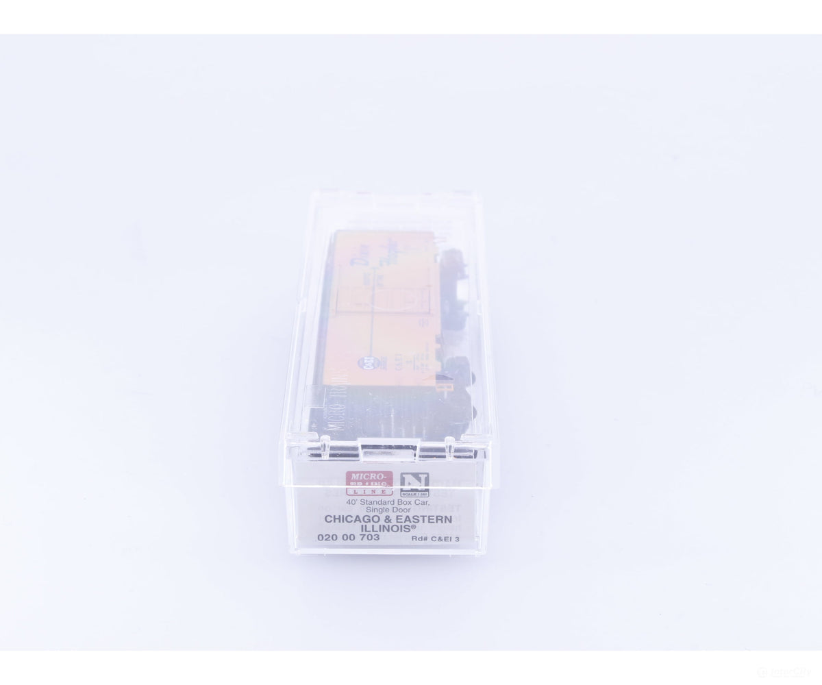 Micro Trains 020 00 703 N 40’ Standard Box Car Chicago & Eastern Illinois (CEI) C&EI 3 - Freight Cars