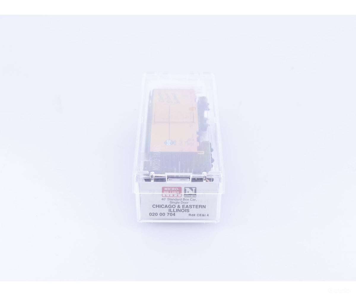 Micro Trains 020 00 704 N 40’ Standard Box Car Chicago & Eastern Illinois (CEI) C&EI 4 - Freight Cars