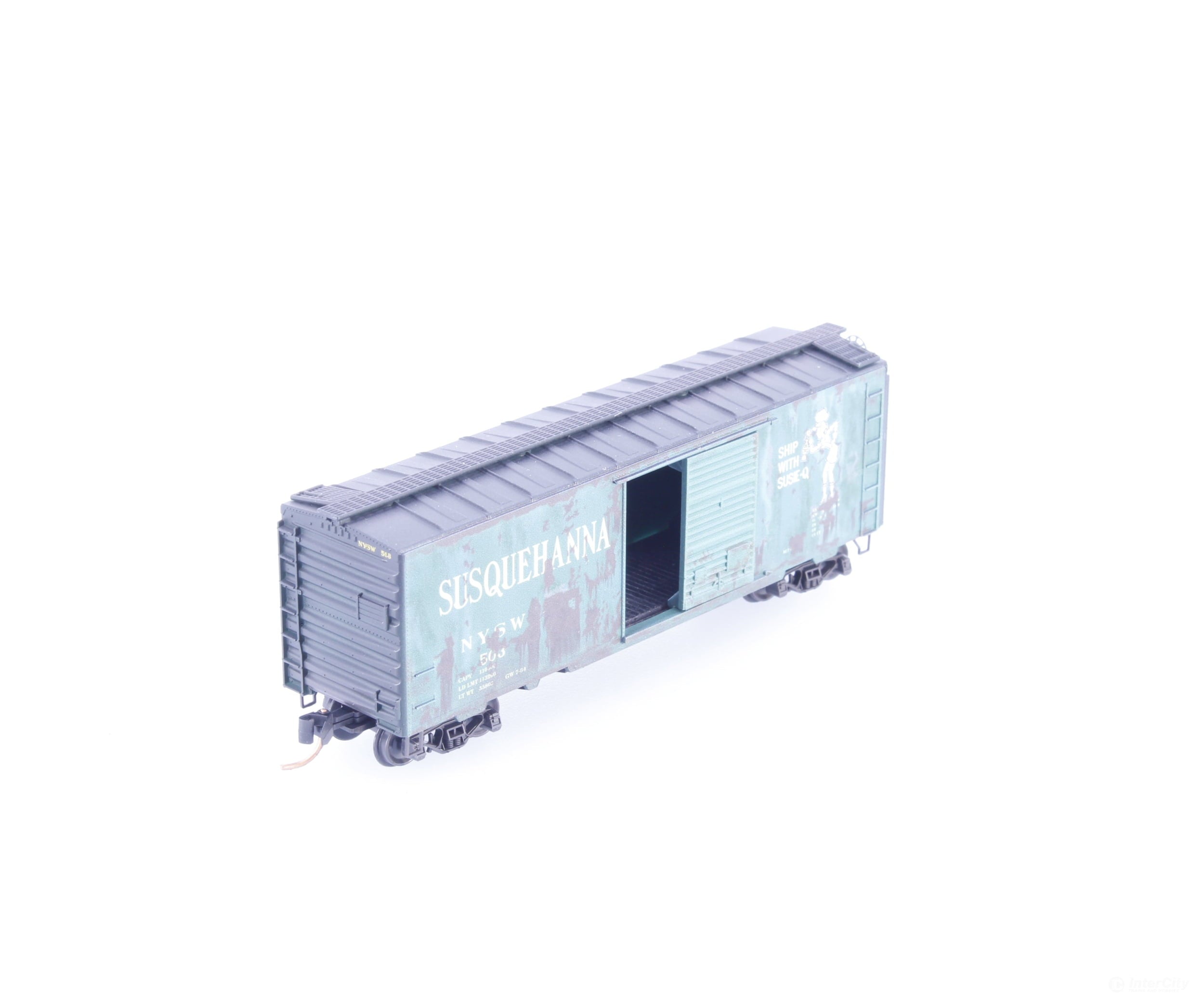 Micro Trains 02044670 N 40’ Single Door Boxcar Factory Weathered Susquehanna (NYSW) 503 - Freight Cars