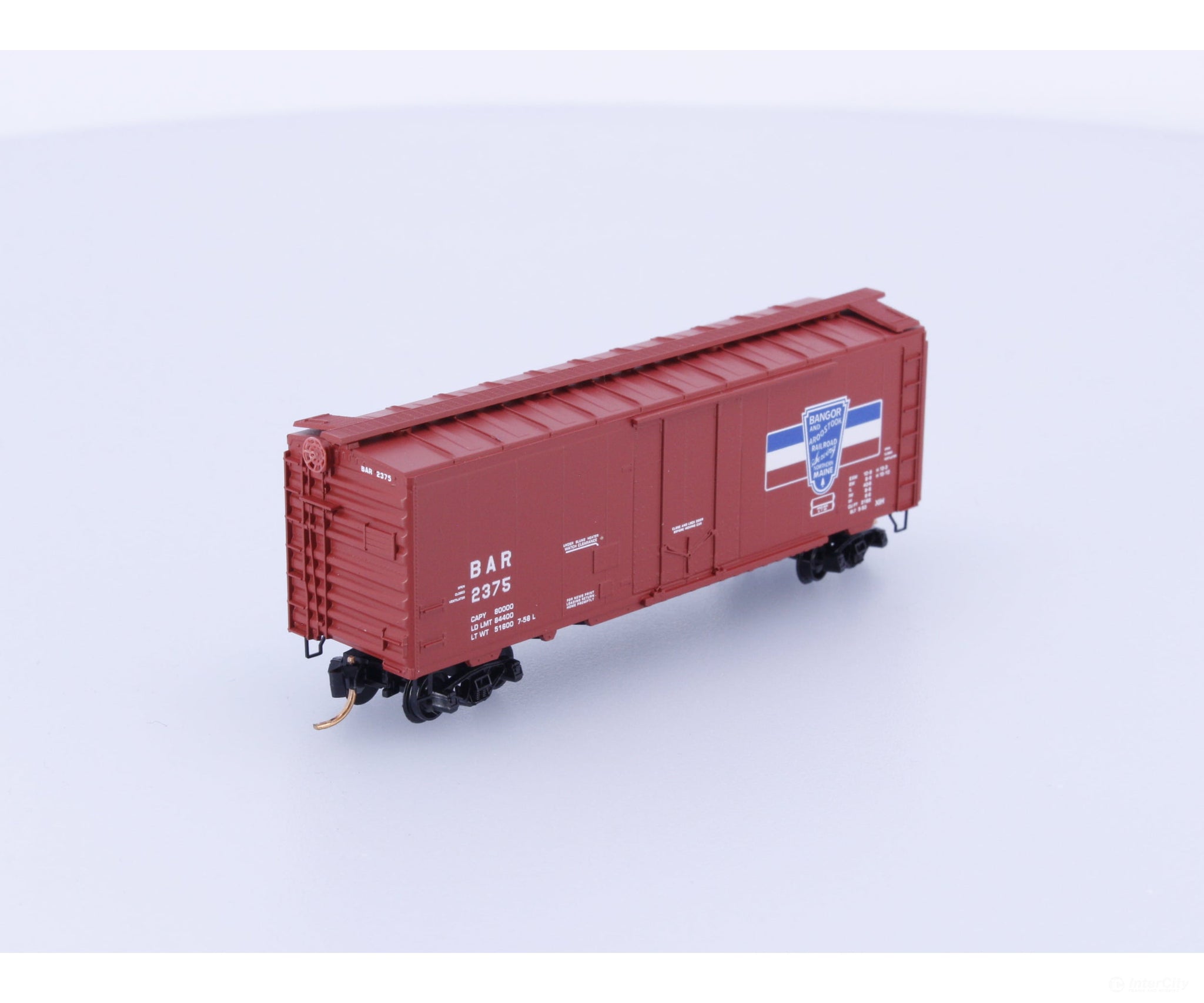 Micro Trains 02100580 N Boxcar 40’ Steel Plug Door Bangor and Aroostook BAR 2375 Freight Cars