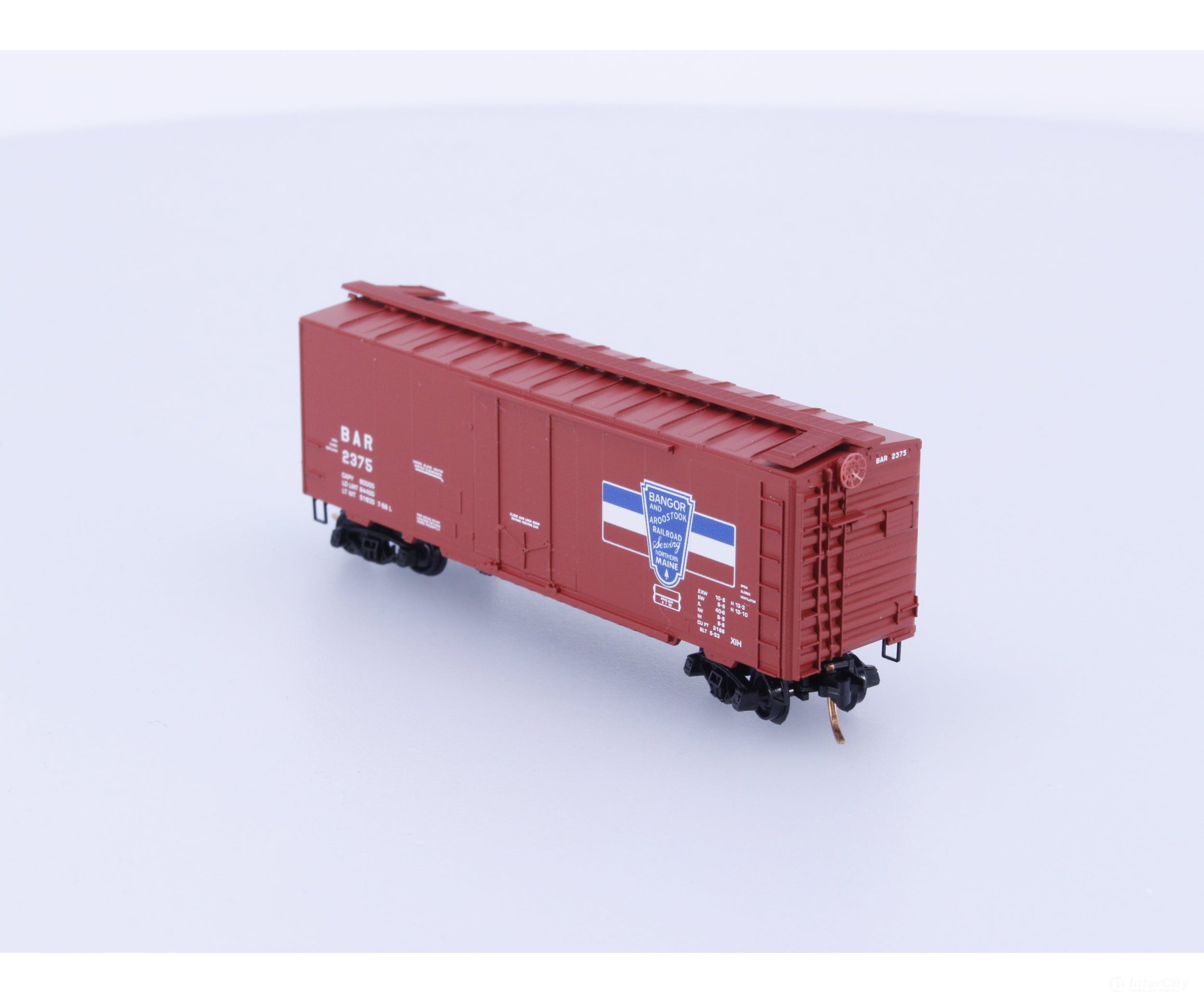 Micro Trains 02100580 N Boxcar 40’ Steel Plug Door Bangor and Aroostook BAR 2375 Freight Cars