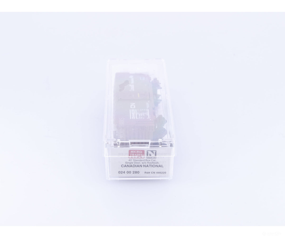 Micro Trains 02400280 N Boxcar 40’ PS-1 Canadian National (CN) 446220 - Freight Cars
