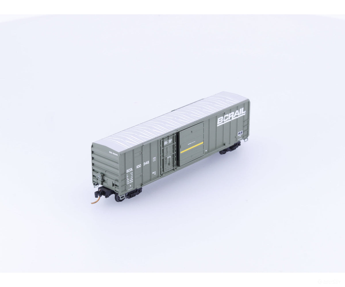 Micro Trains 02600050 N 50’ Combination Door Box Car #2 British Columbia Railway (BCOL) 100348 - Freight Cars