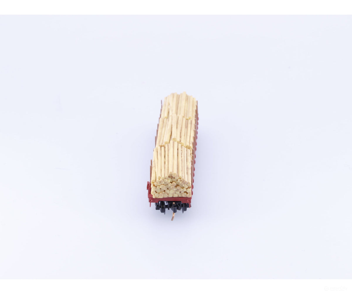 Micro Trains 04500280 N 50’ Flat Car Fishbelly Sides w/ Log Load #4 Canadian Pacific (CP) 301227 - Freight Cars