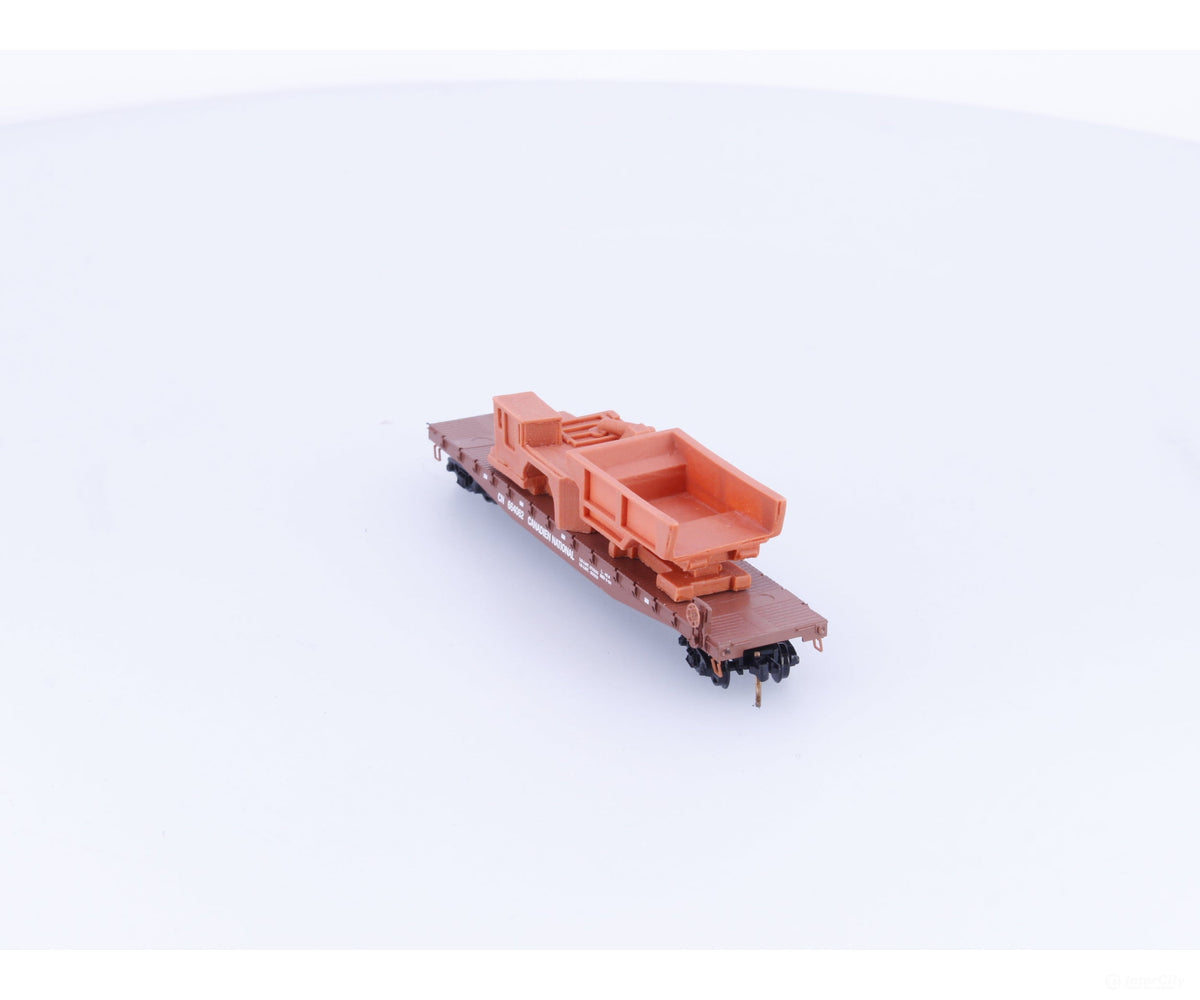 Micro Trains 04500321 N 50’ Flat Car Fishbelly Side with Load Canadian National (CN) 664062 - Freight Cars
