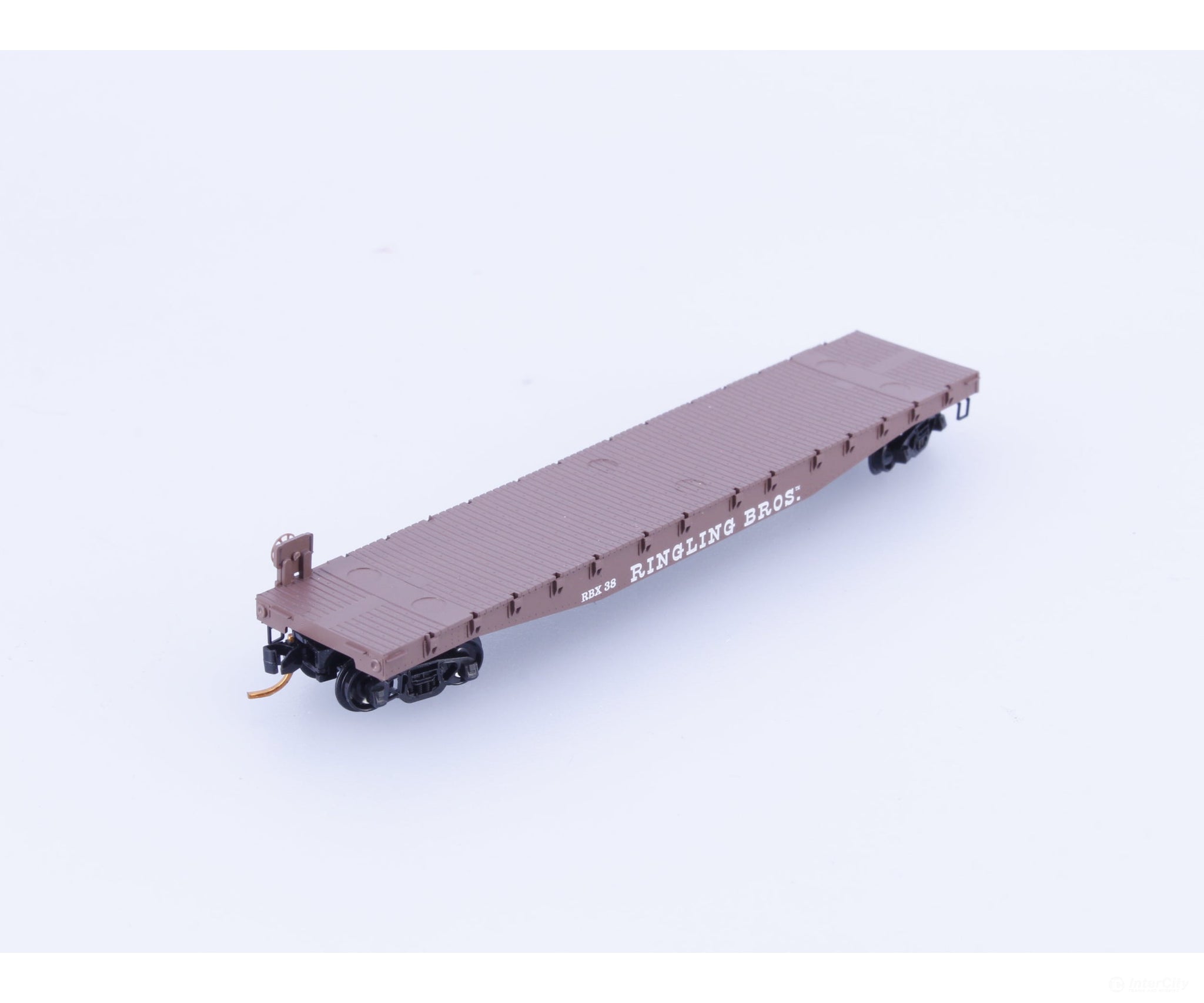 Micro Trains 04500394 N 50’ Fishbelly Side Flatcar Ringling Bros. and Barnum & Bailey (RBX) 38 Freight Cars
