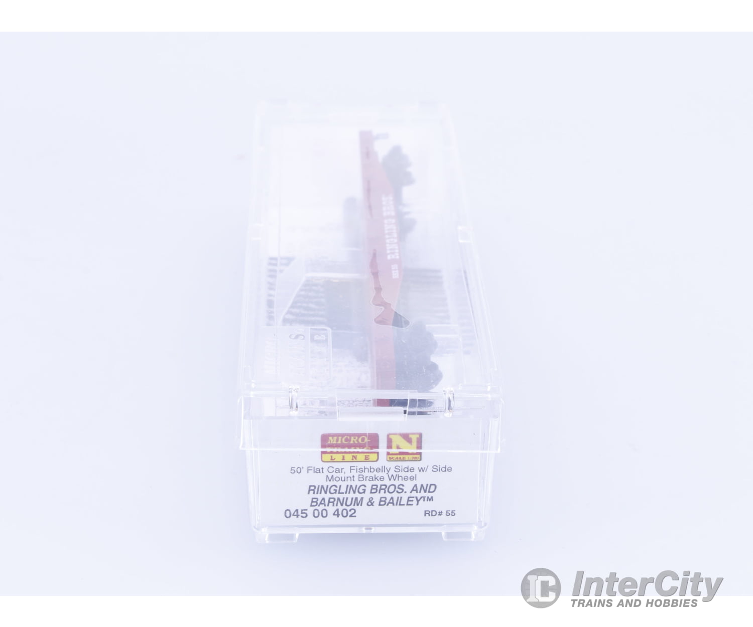 Micro Trains 04500402 N 50’ Fishbelly Side Flatcar Ringling Bros. and Barnum & Bailey (RBX) 55 Freight Cars