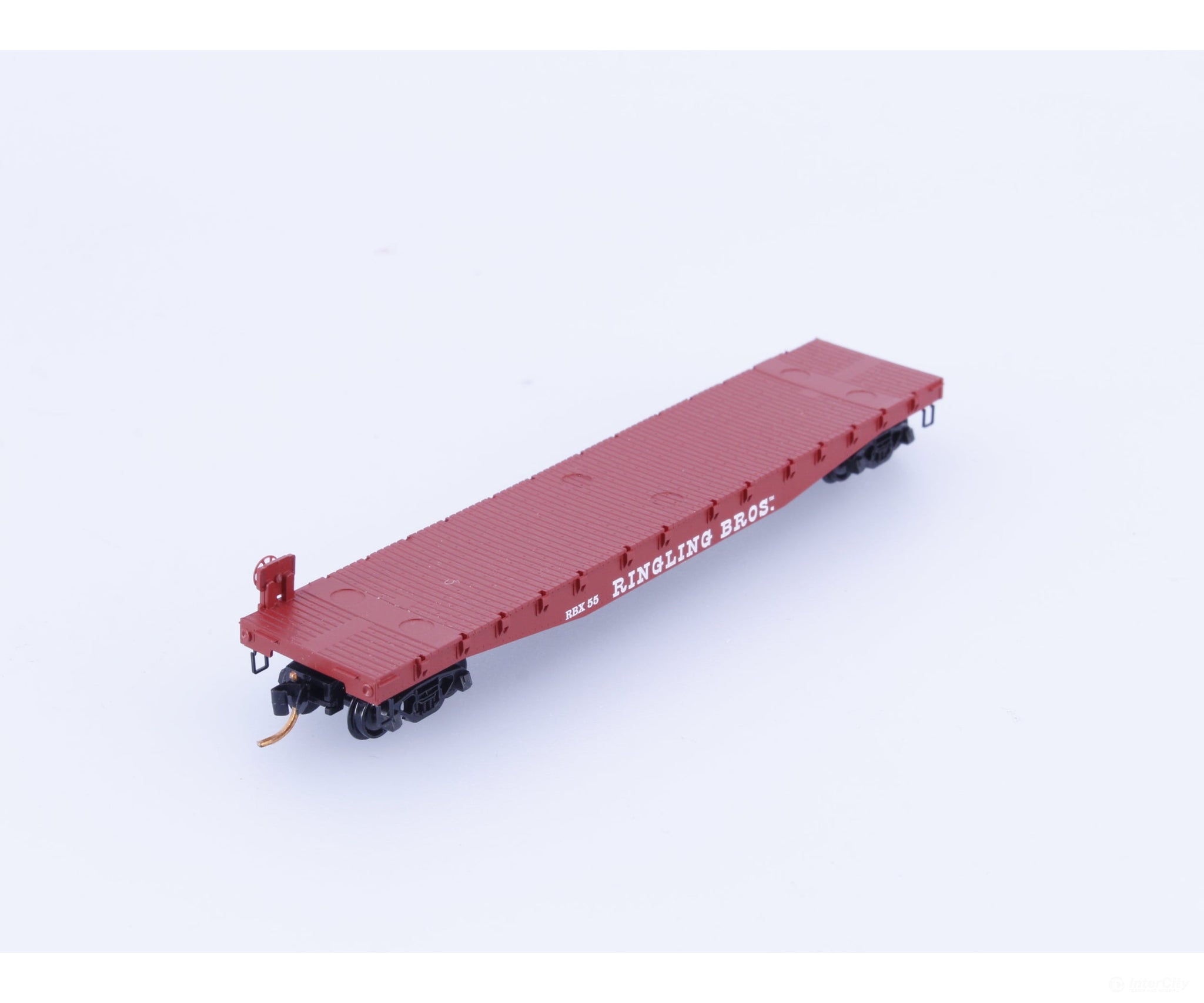 Micro Trains 04500402 N 50’ Fishbelly Side Flatcar Ringling Bros. and Barnum & Bailey (RBX) 55 Freight Cars