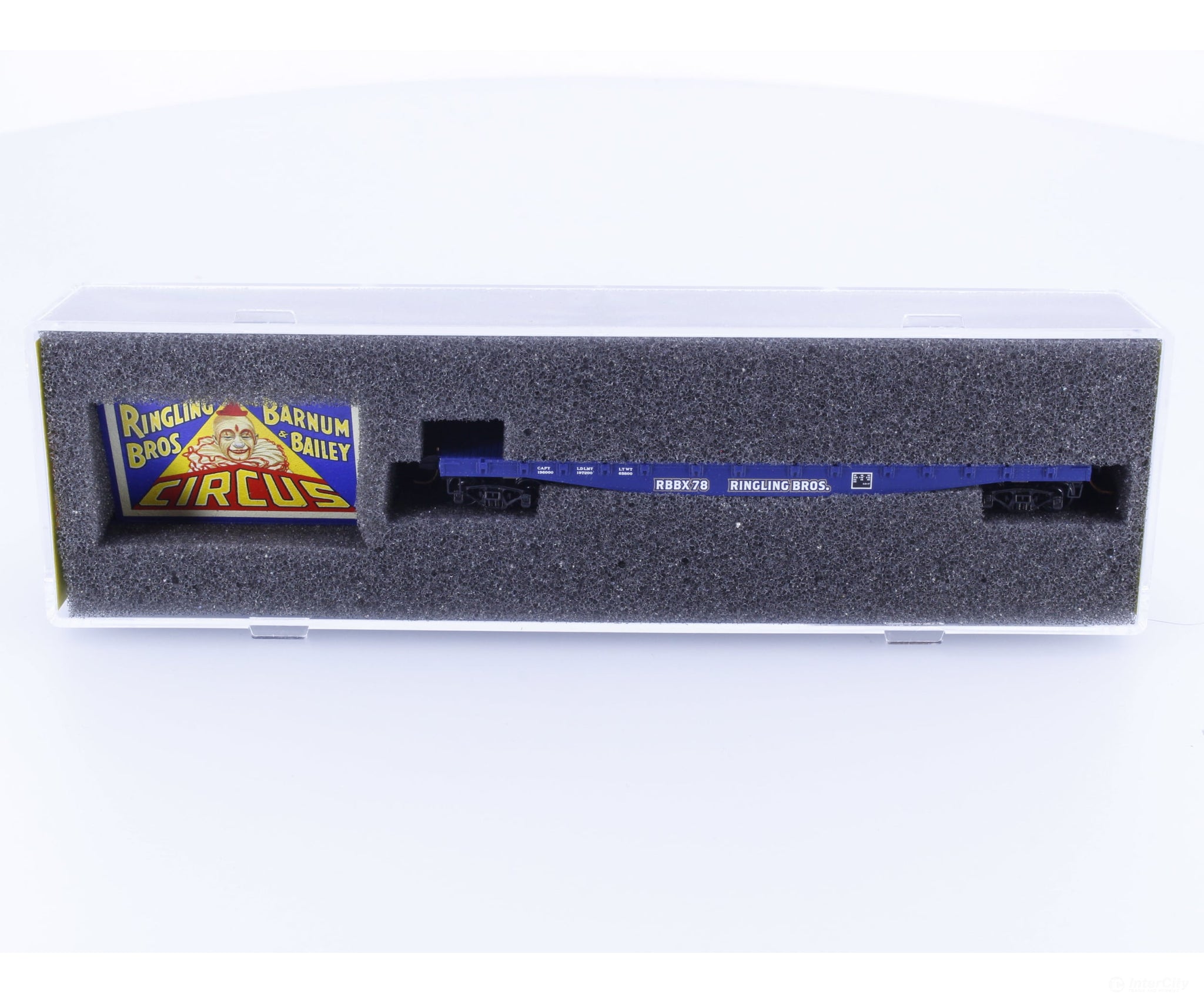 Micro Trains 04500521 N 50’ Fishbelly Side Flatcar Ringling Bros. and Barnum & Bailey (RBBX) 78 Freight Cars