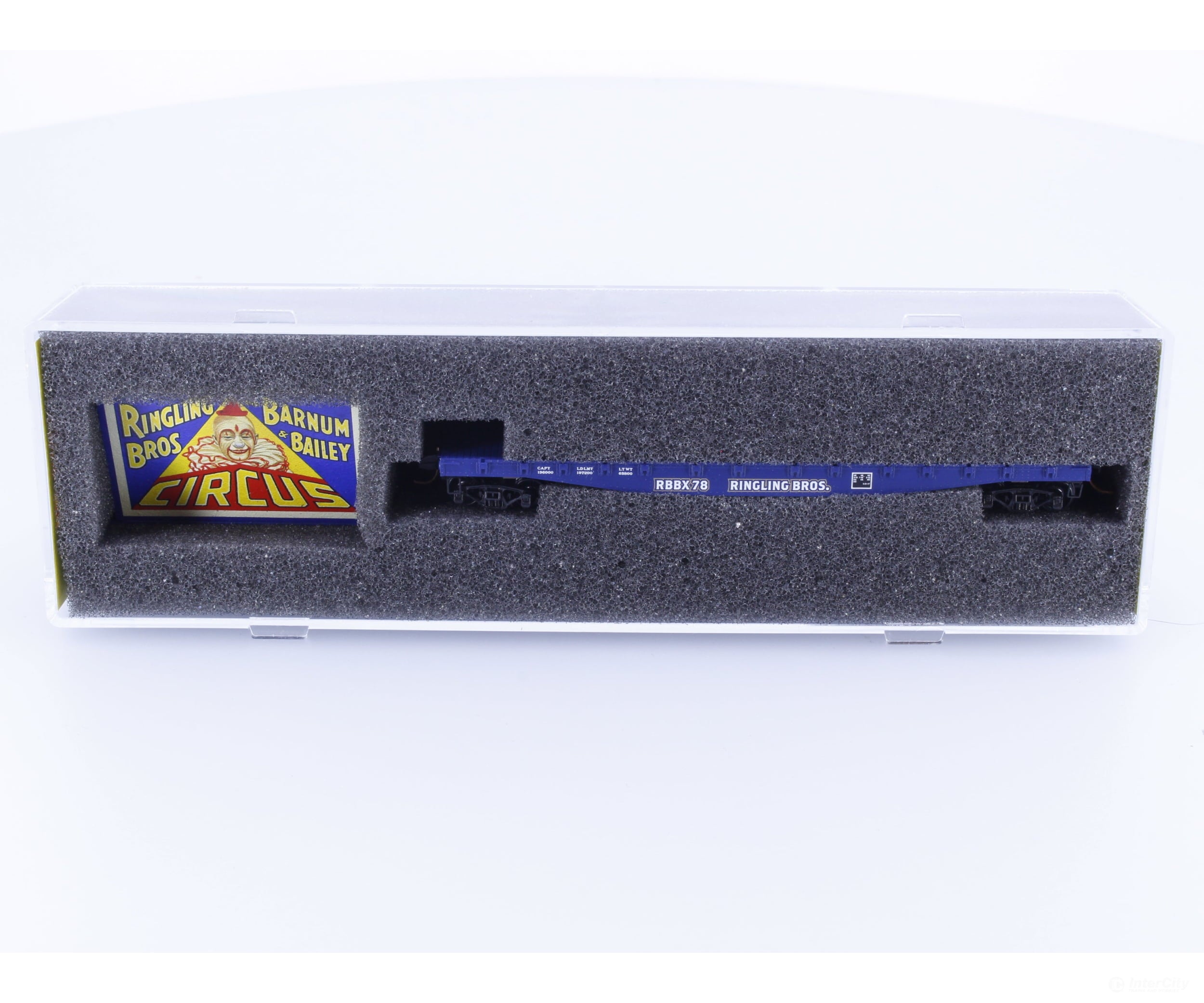 Micro Trains 04500521 N 50’ Fishbelly Side Flatcar Ringling Bros. and Barnum & Bailey (RBBX) 78 Freight Cars