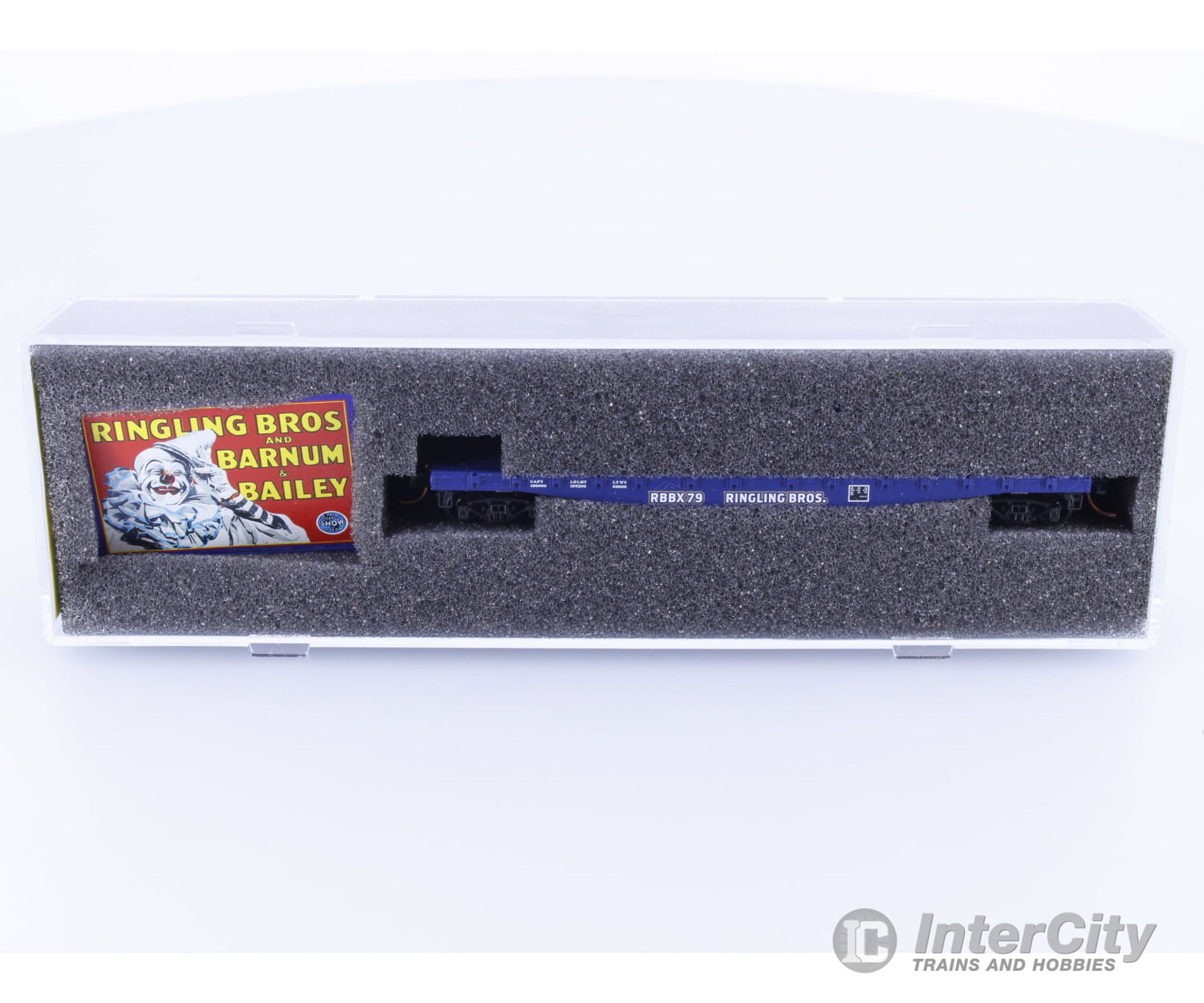 Micro Trains 04500522 N 50’ Fishbelly Side Flatcar Ringling Bros. and Barnum & Bailey (RBBX) 79 Freight Cars