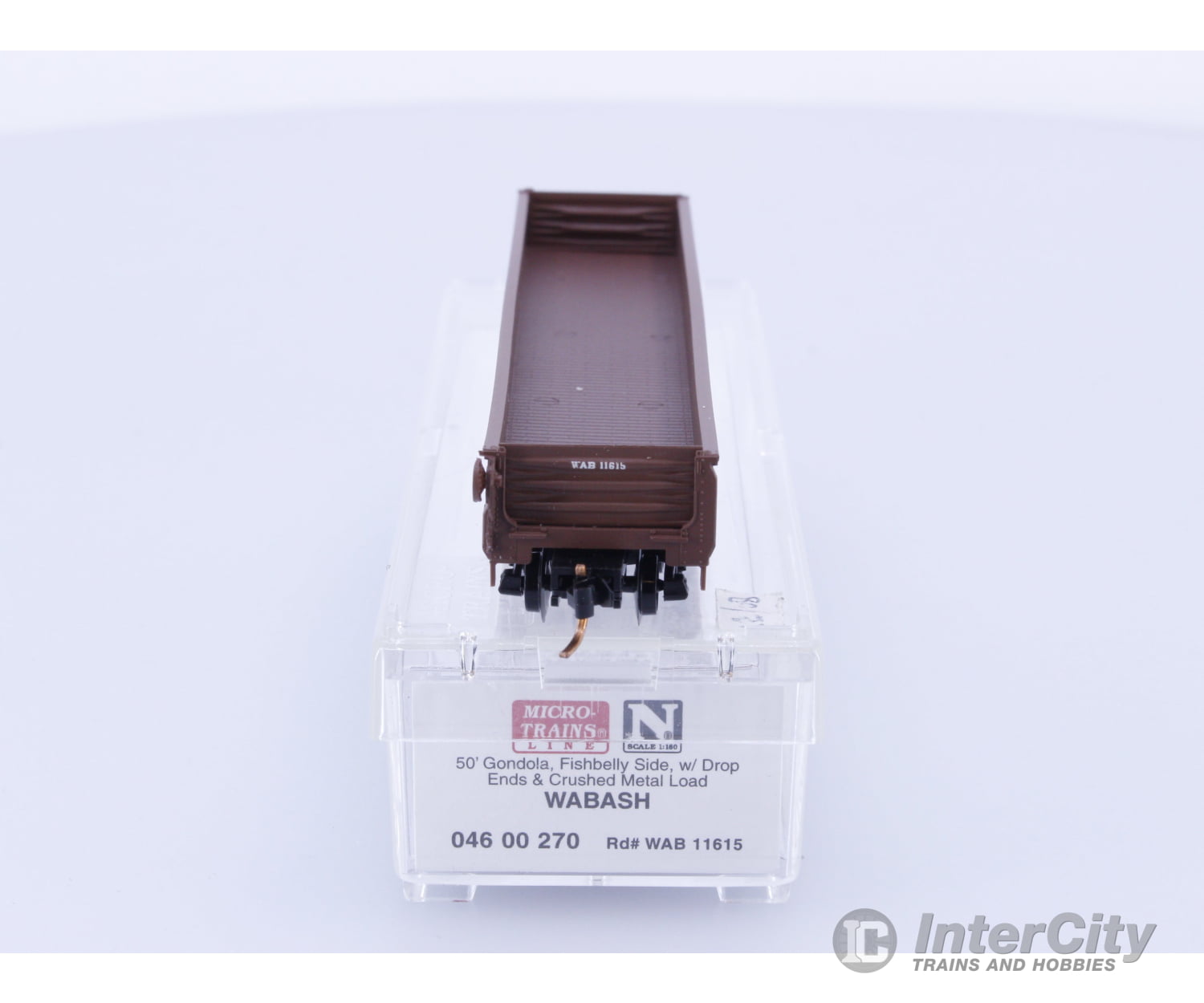 Micro Trains 04800270 N 50’ Gondola Fishbelly Sides Drop Ends Wabash Railroad (WAB) 11615 Freight Cars