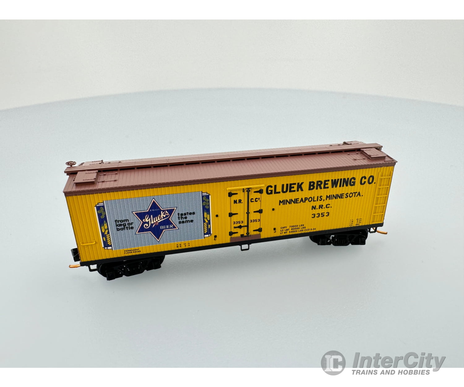 Micro Trains 04900660 N 40’ Double-Sheathed Wood Reefer Gluek Brewing Co. N.r.c. 3353 Freight Cars