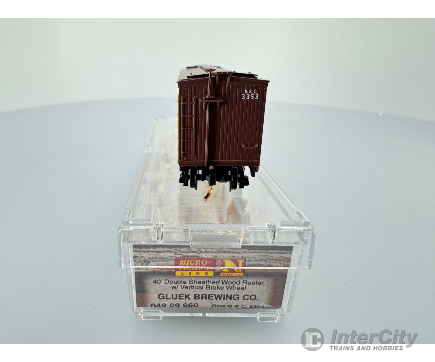 Micro Trains 04900660 N 40’ Double-Sheathed Wood Reefer Gluek Brewing Co. N.r.c. 3353 Freight Cars