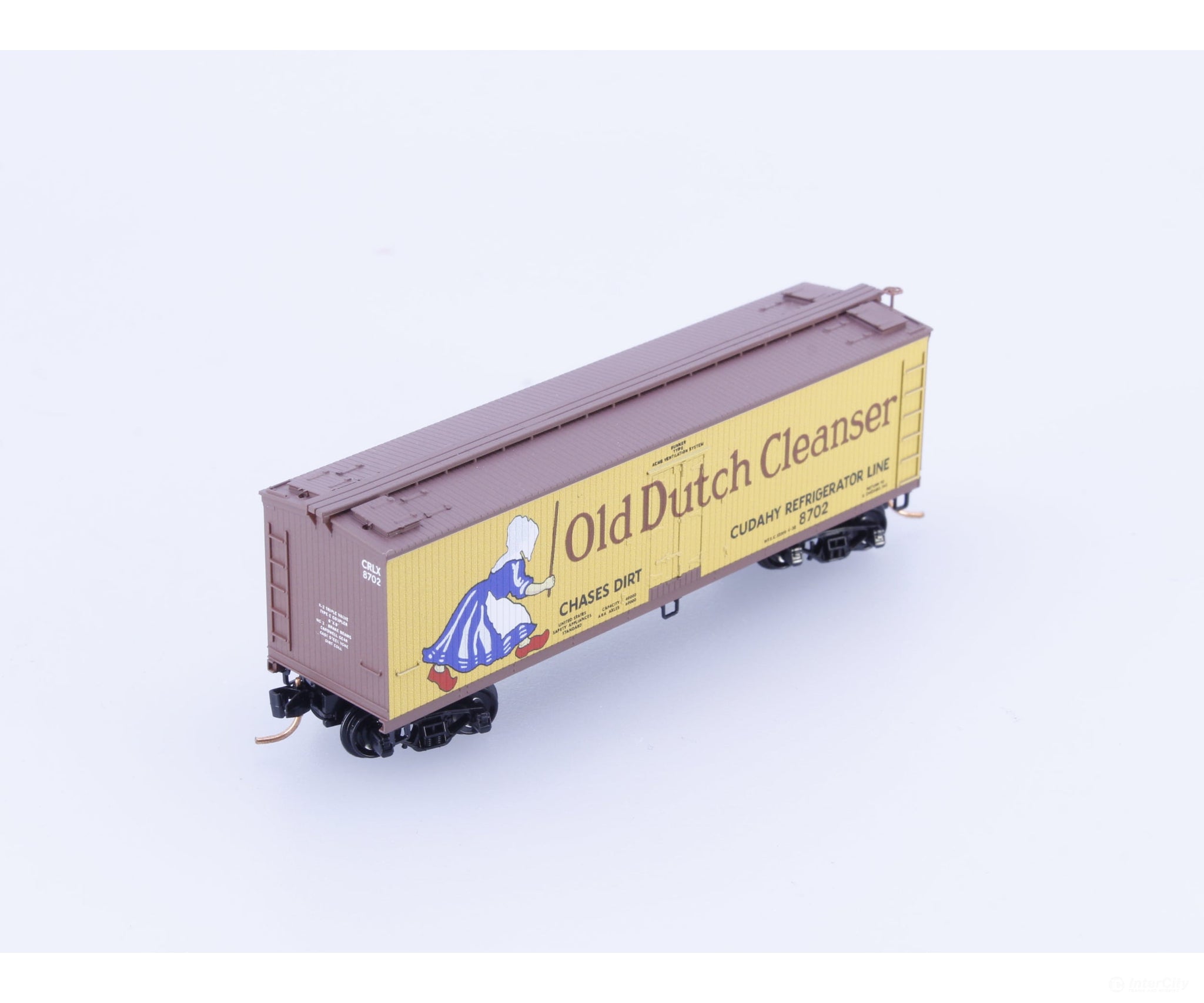 Micro Trains 04900770 N 40’ Double Sheathed Wood Reefer Old Dutch Cleanser Cudahy Refrigerator Line 8702 Freight Cars
