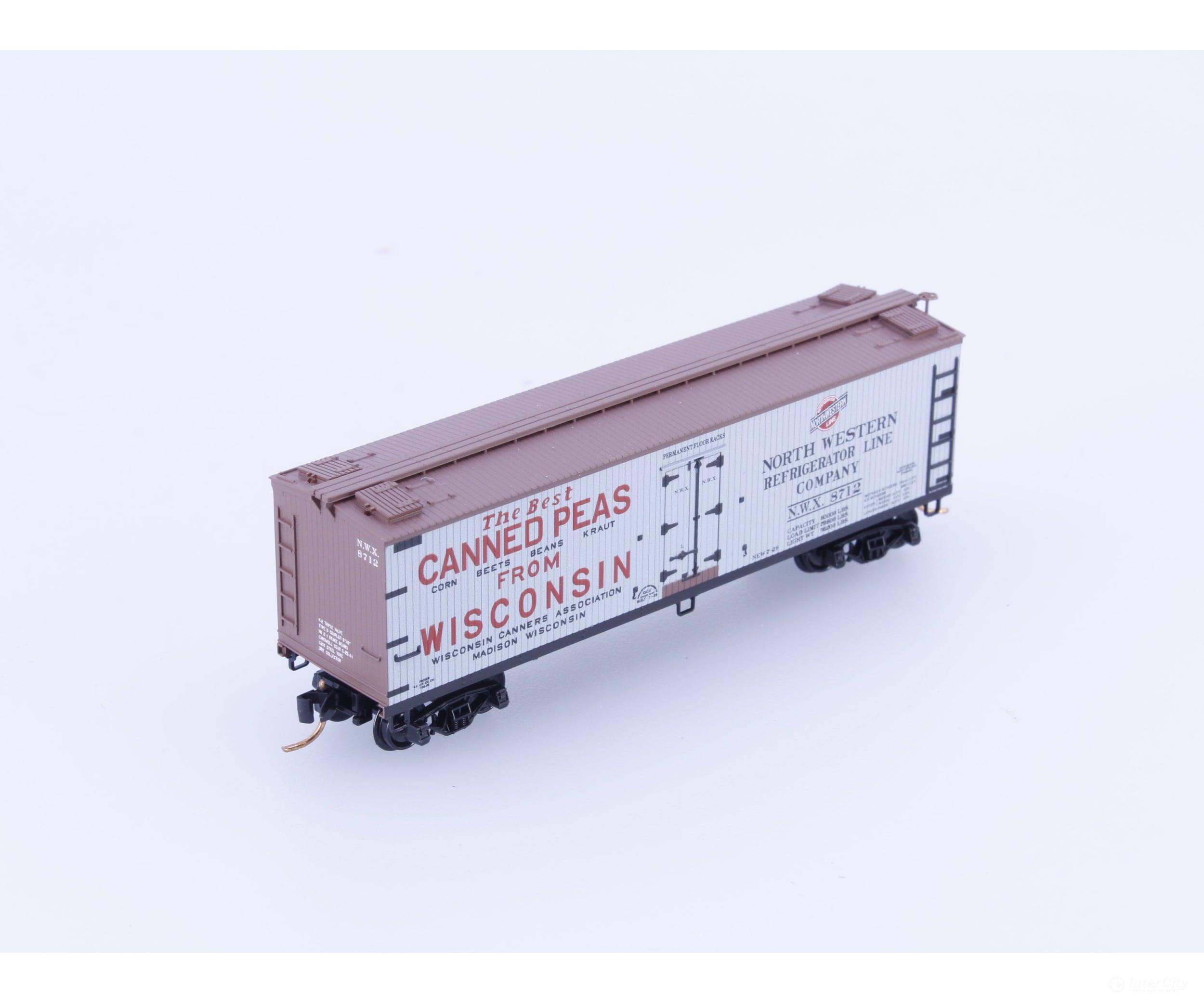 Micro Trains 04900840 N 40’ Double Sheathed Wood Reefer Wisconsin Canners Association (NWX) 8712 Freight Cars