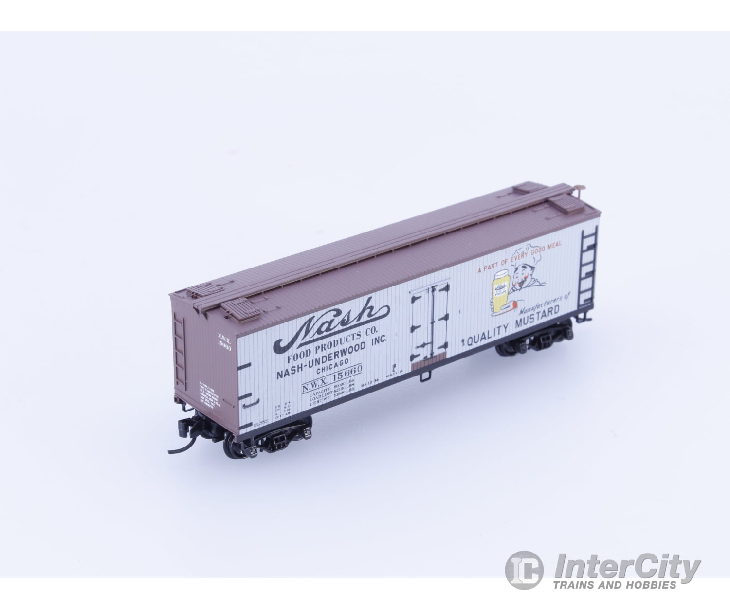 Micro Trains 04900860 N 40’ Double Sheathed Wood Reefer Nash Food Products (NWX) 15660 Freight Cars