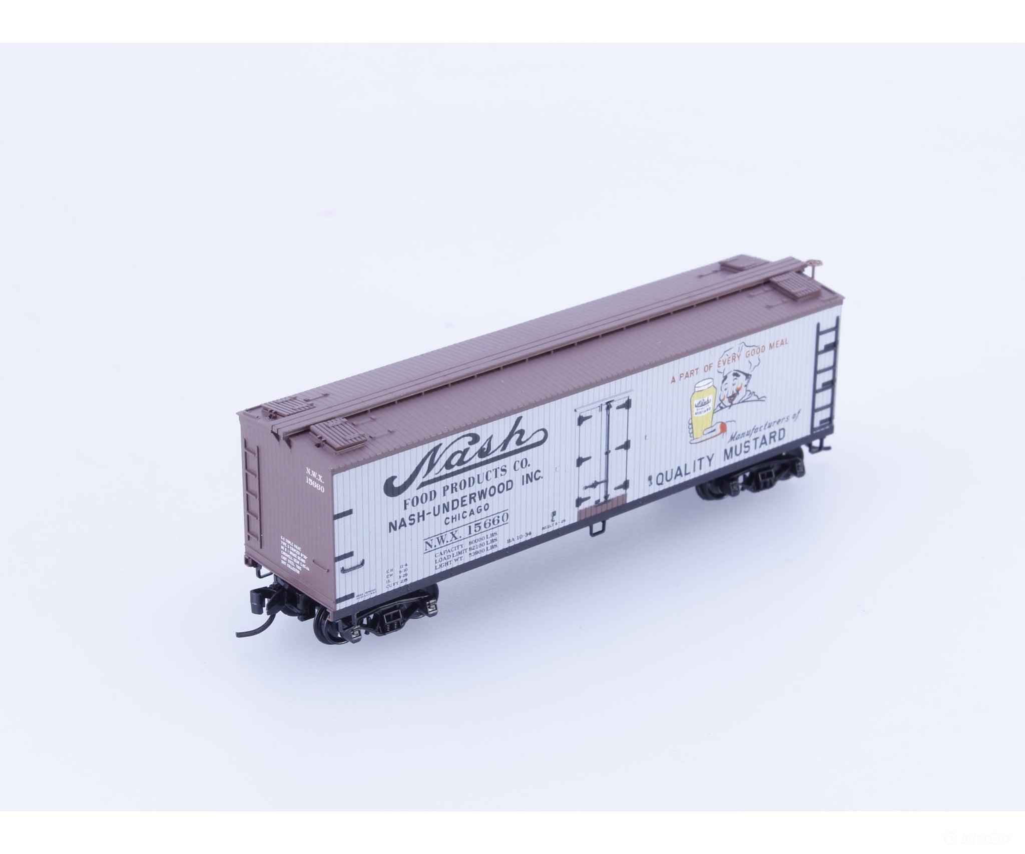 Micro Trains 04900860 N 40’ Double Sheathed Wood Reefer Nash Food Products (NWX) 15660 Freight Cars