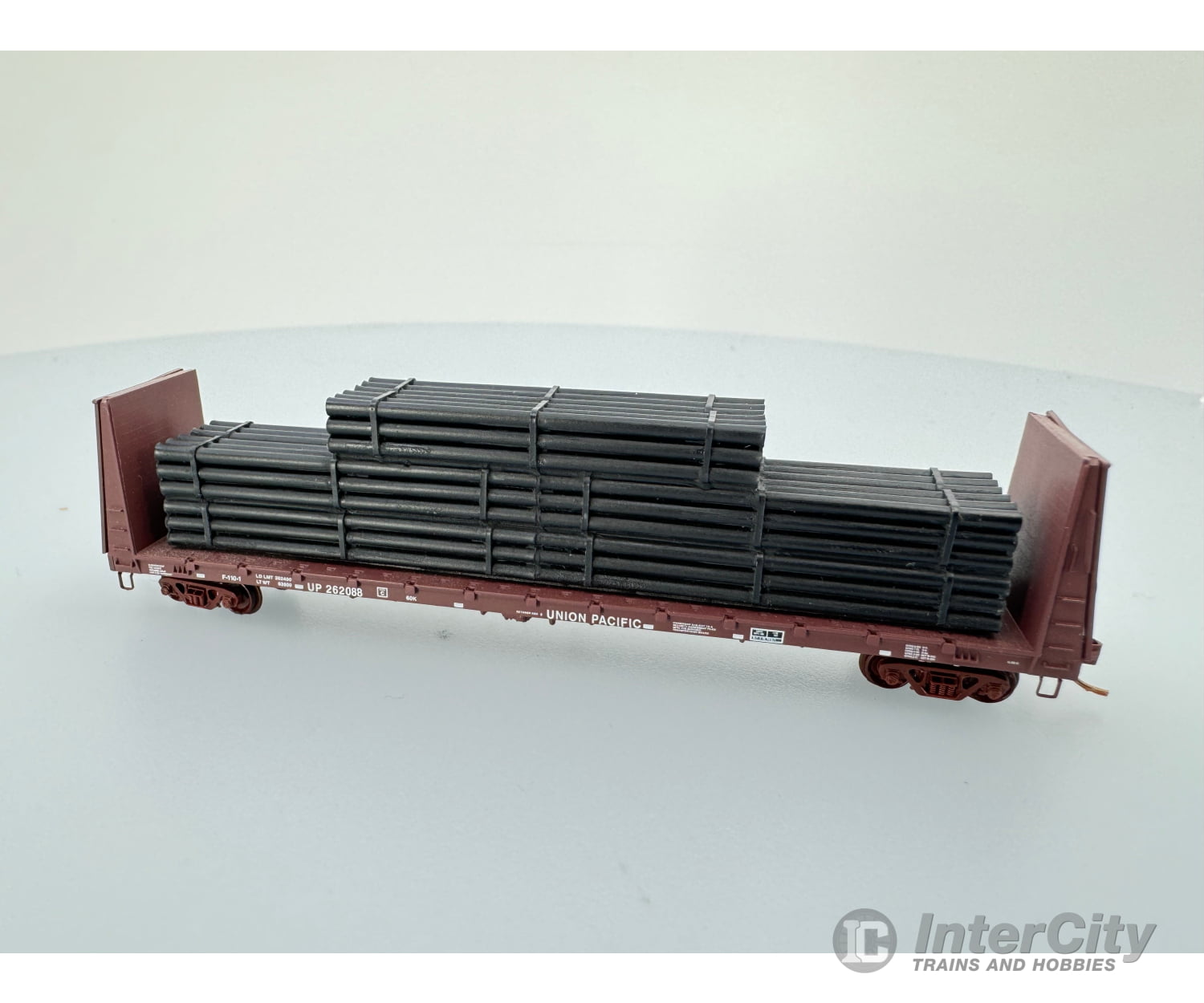 Micro Trains 054 00 150 N 61’ Bulkhead Flat Car W/Load Union Pacific (Up) Up 262088 Freight Cars