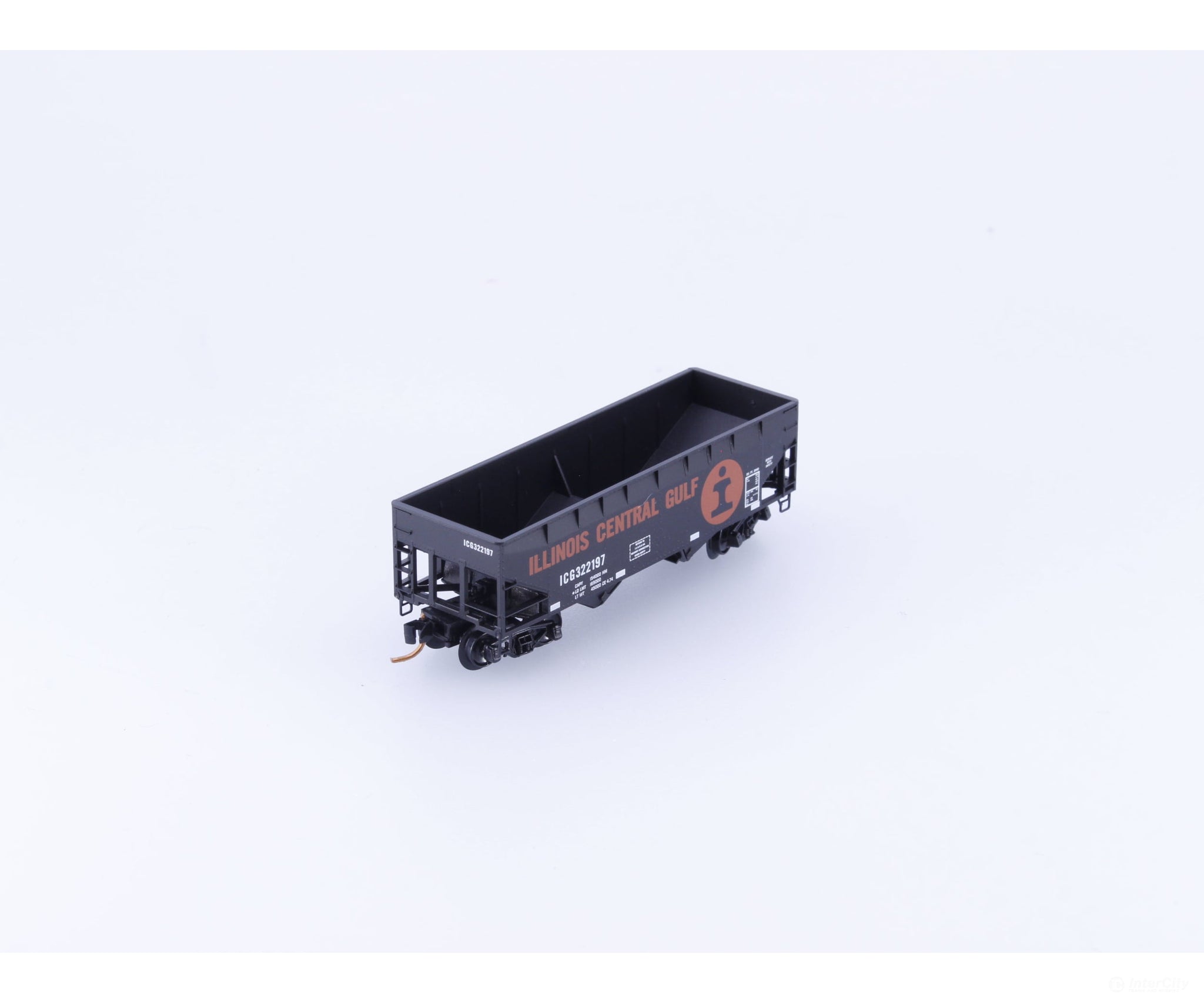 Micro Trains 05500140 N 2-Bay 33’ Open Hopper Offset Sides Illinois Central (IC) 322197 - Freight Cars