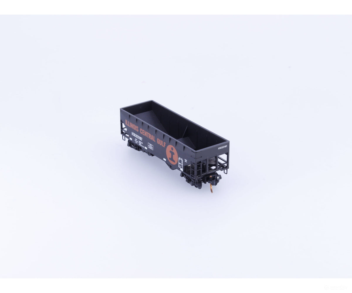 Micro Trains 05500140 N 2-Bay 33’ Open Hopper Offset Sides Illinois Central (IC) 322197 - Freight Cars