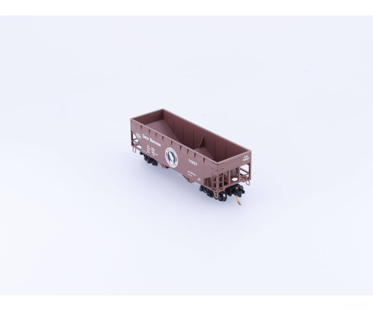 Micro Trains 05500420 N 2 bay 33’ Open Hopper Offset Sides #2 Great Northern (GN) 73657 - Freight Cars
