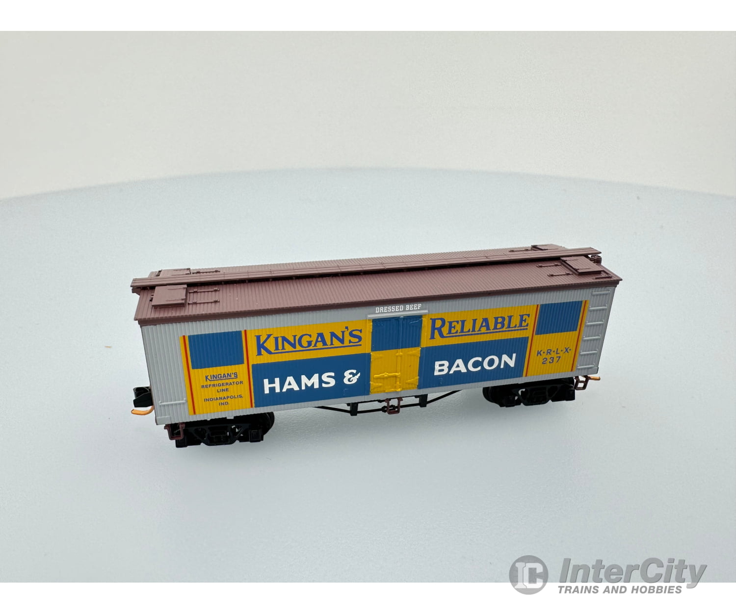 Micro Trains 05800130 N 36’ Wood Sheathed Ice Reefer W/ Truss Rods Kingan’s Reliable Ham &