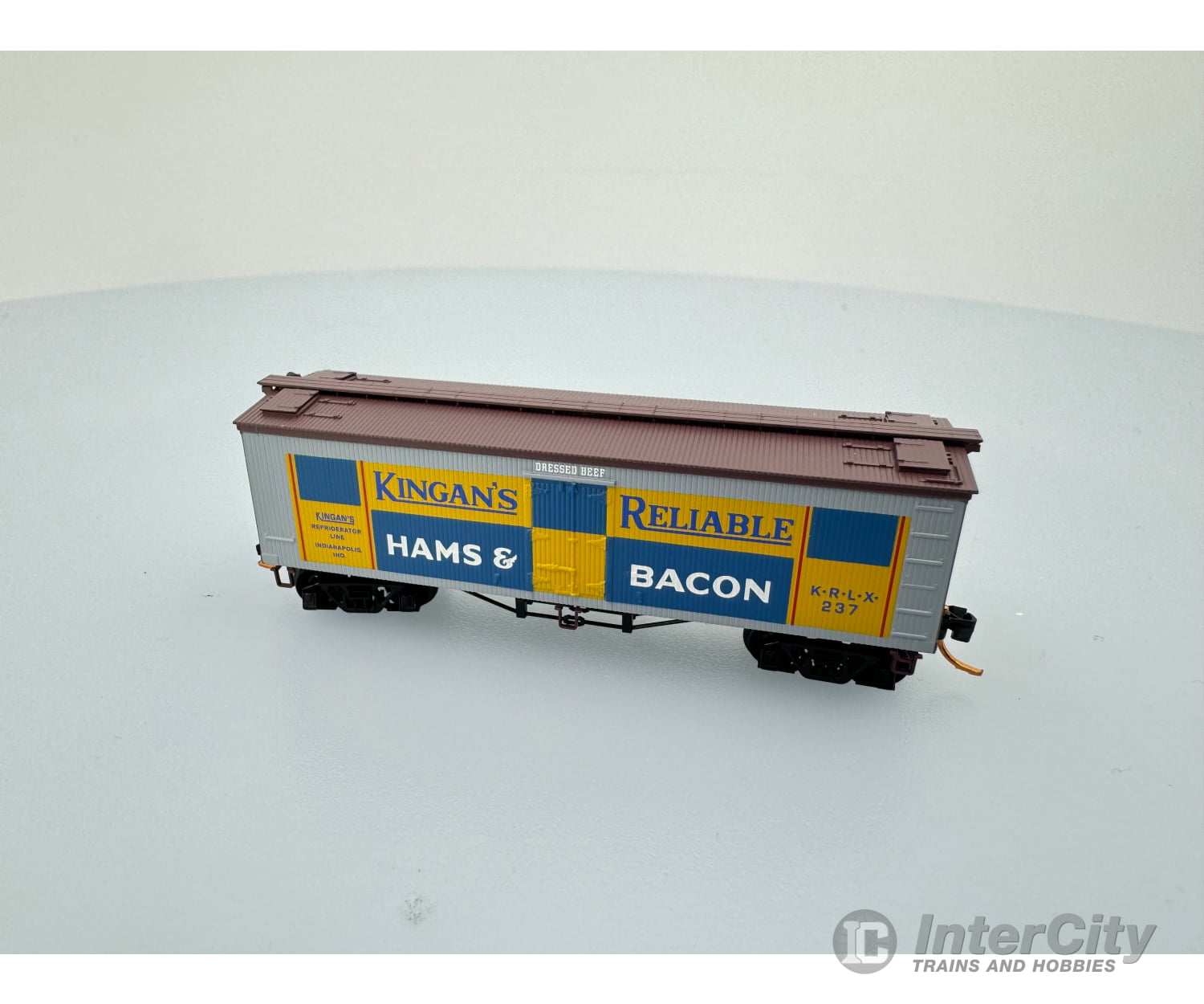 Micro Trains 05800130 N 36’ Wood Sheathed Ice Reefer W/ Truss Rods Kingan’s Reliable Ham &