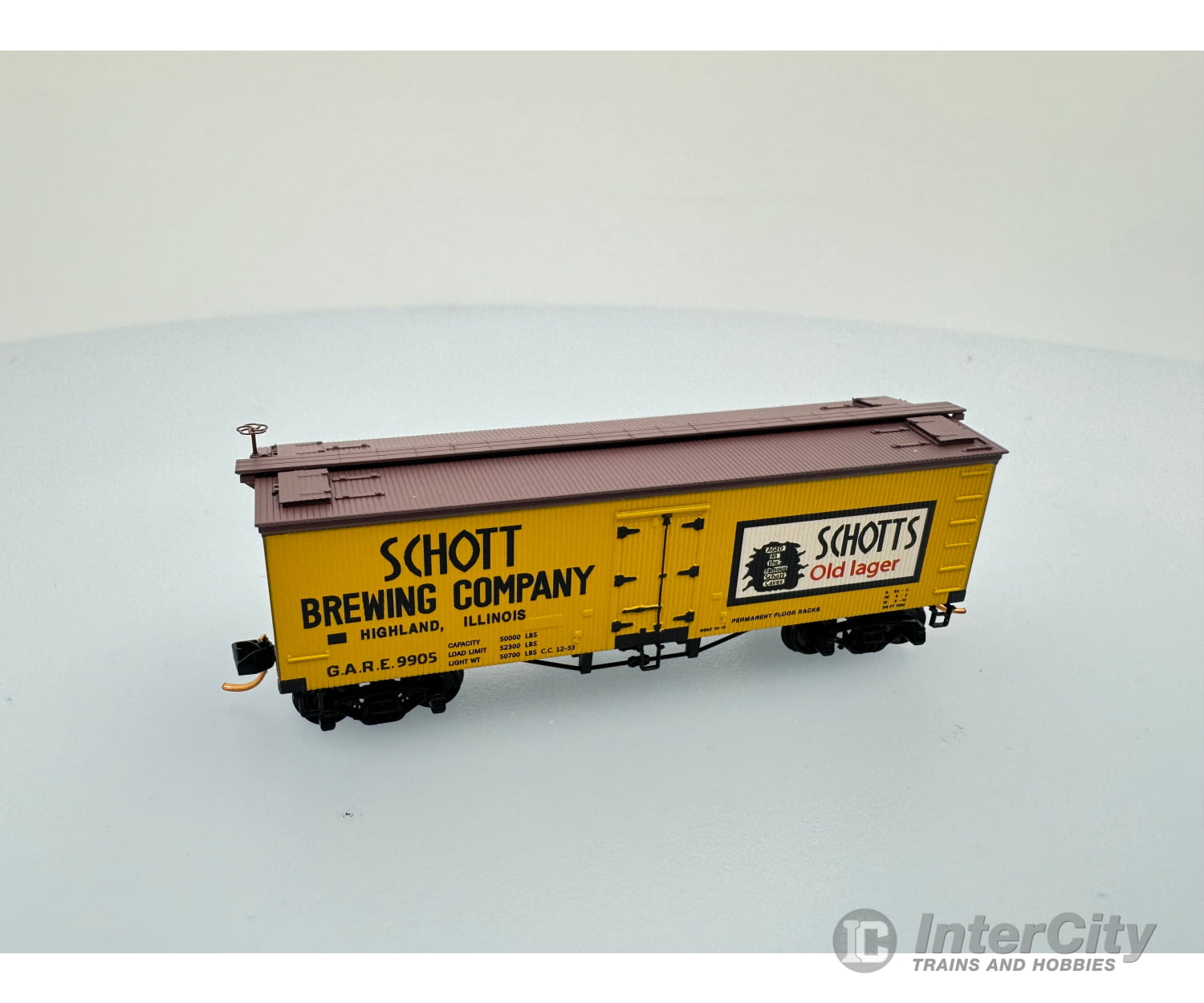 Micro Trains 05800170 N 36’ Wood Sheathed Ice Reefer W/ Truss Rods Schotts Brewing Co Gare 9905