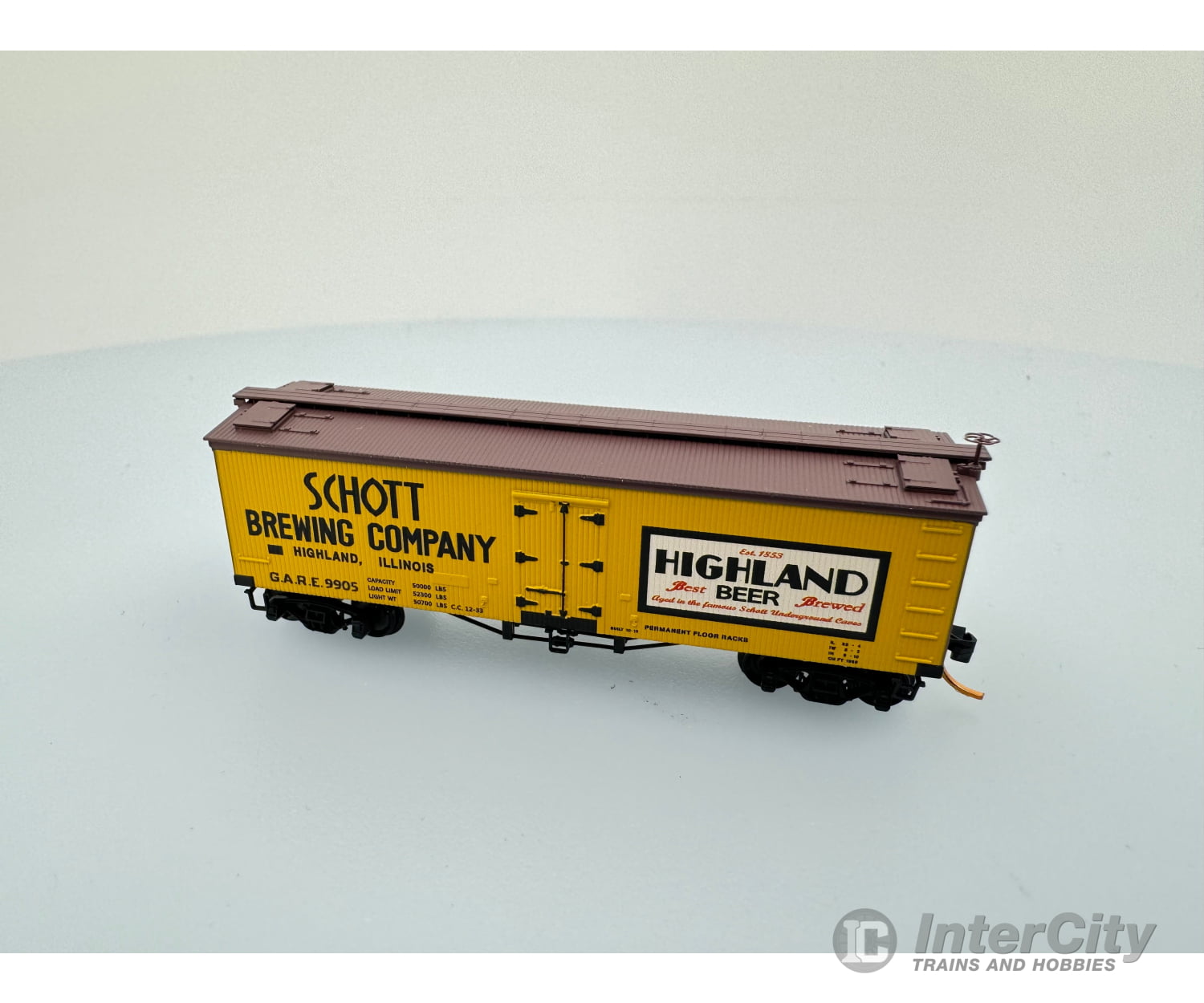 Micro Trains 05800170 N 36’ Wood Sheathed Ice Reefer W/ Truss Rods Schotts Brewing Co Gare 9905