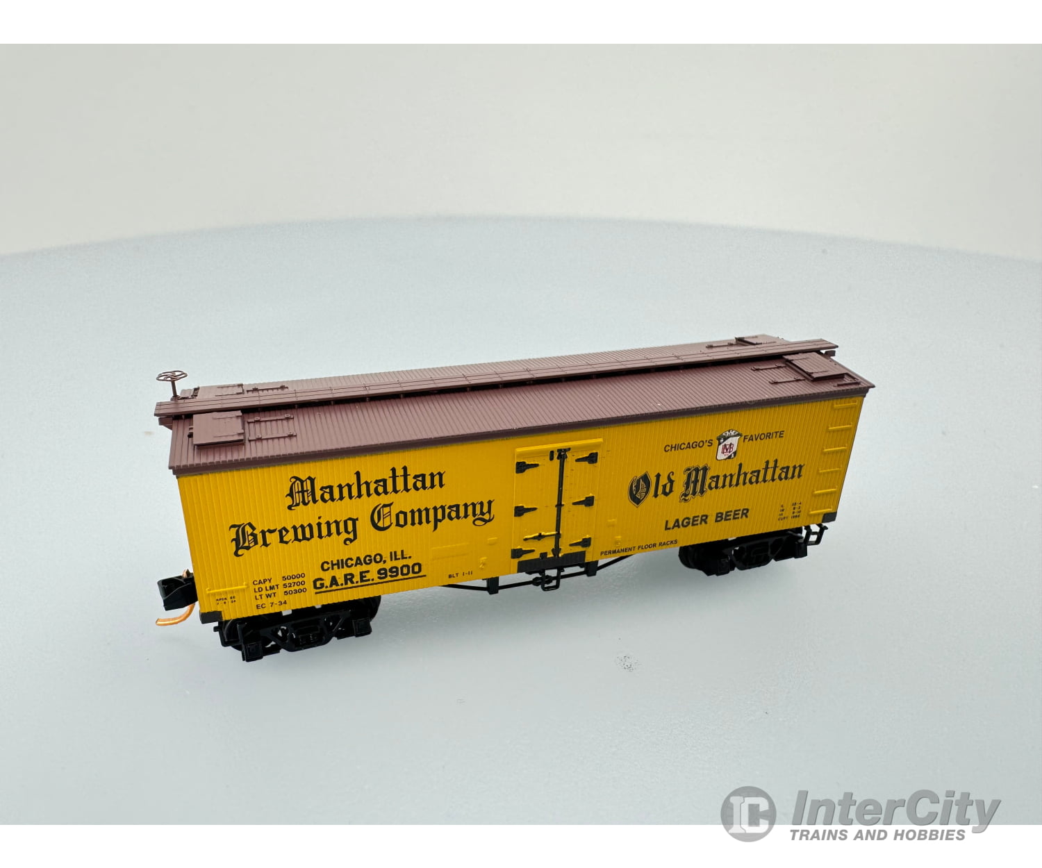 Micro Trains 05800190 N 36’ Wood Sheathed Ice Reefer W/ Truss Rods Manhattan Brewing Co Gare 9900