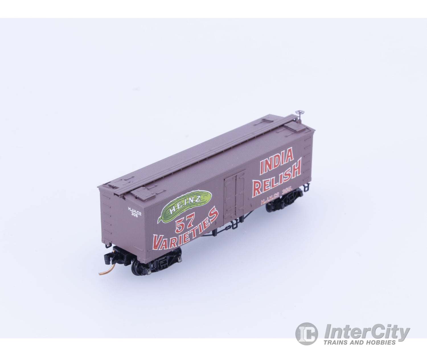 Micro Trains 05800320 N 36’ Wood Sheathed Ice Reefer with Truss Rods India Relish Heinz (HJHCo) 305 Freight Cars