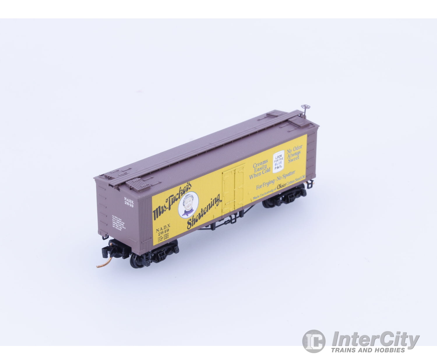 Micro Trains 05800470 N 36’ Wood Sheathed Ice Reefer Mrs Tuckers Shortening (NADX) 2649 Freight Cars