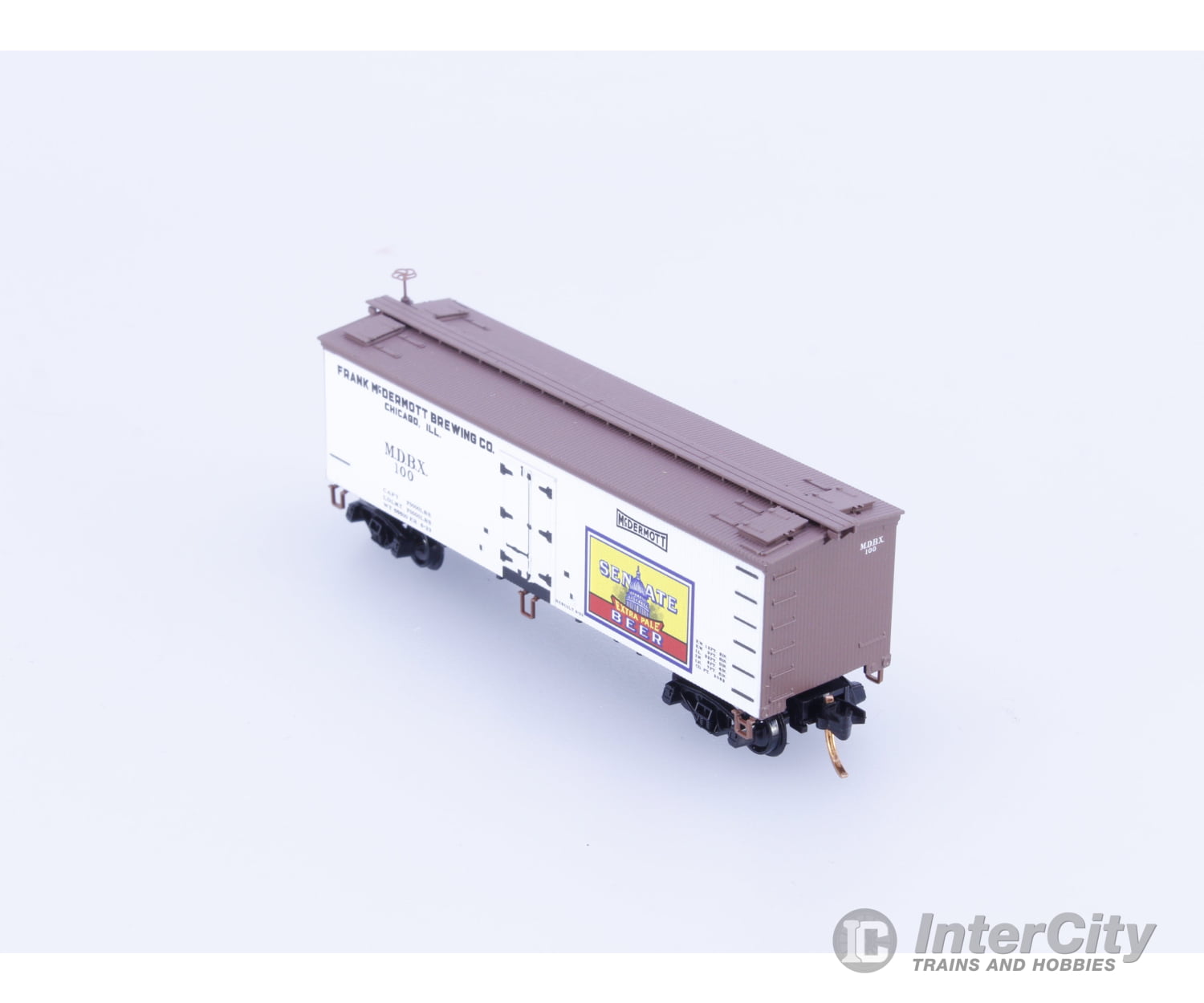 Micro Trains 05800546 N 36’ Wood Sheathed Ice Reefer Frank McDermott Brewing (MDBX) 100 Freight Cars
