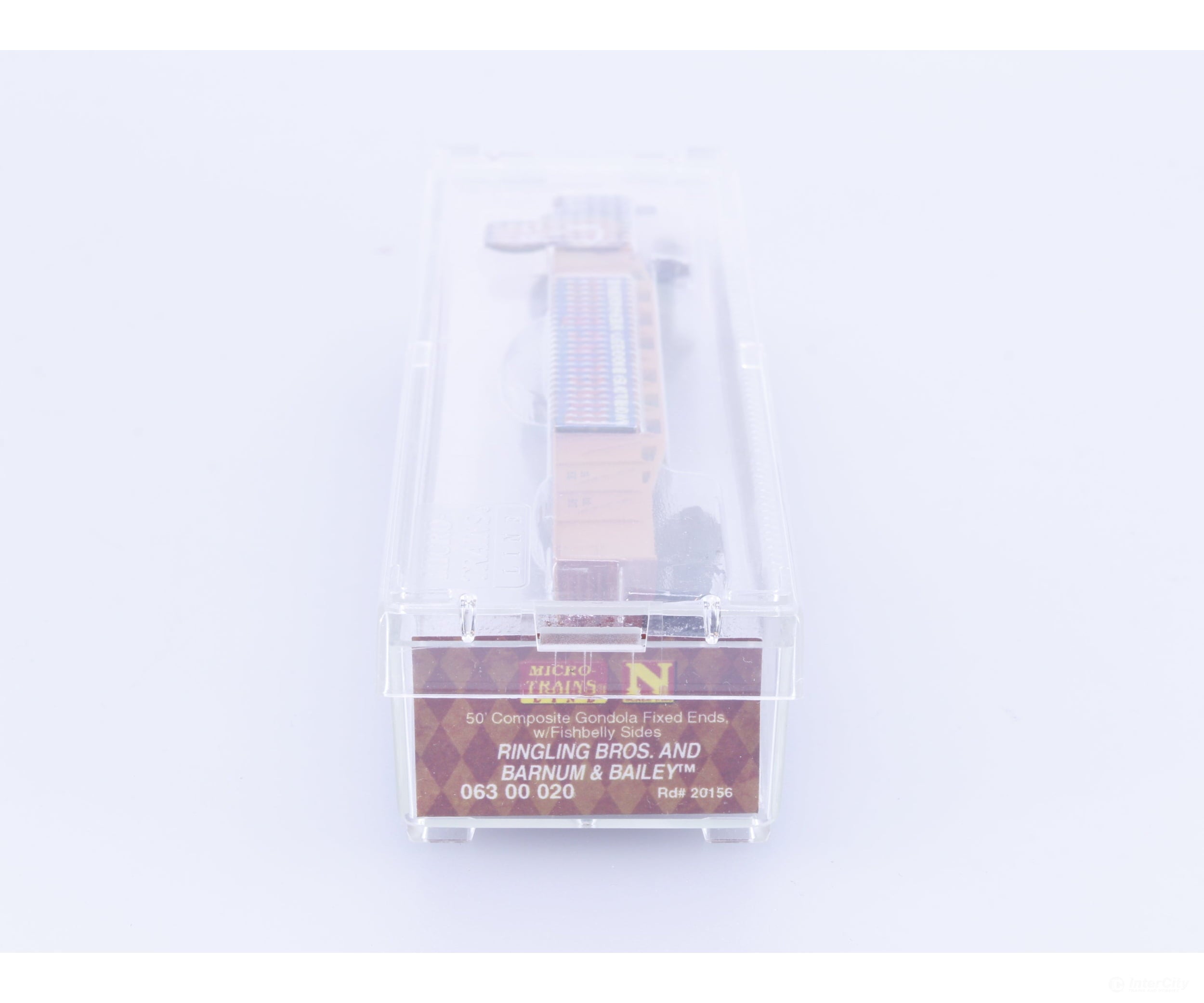 Micro Trains 06300020 N 50’ Composite Fixed End Gondola with Fishbelly Sides Ringling Bros. and Barnum & Bailey (RBBX)