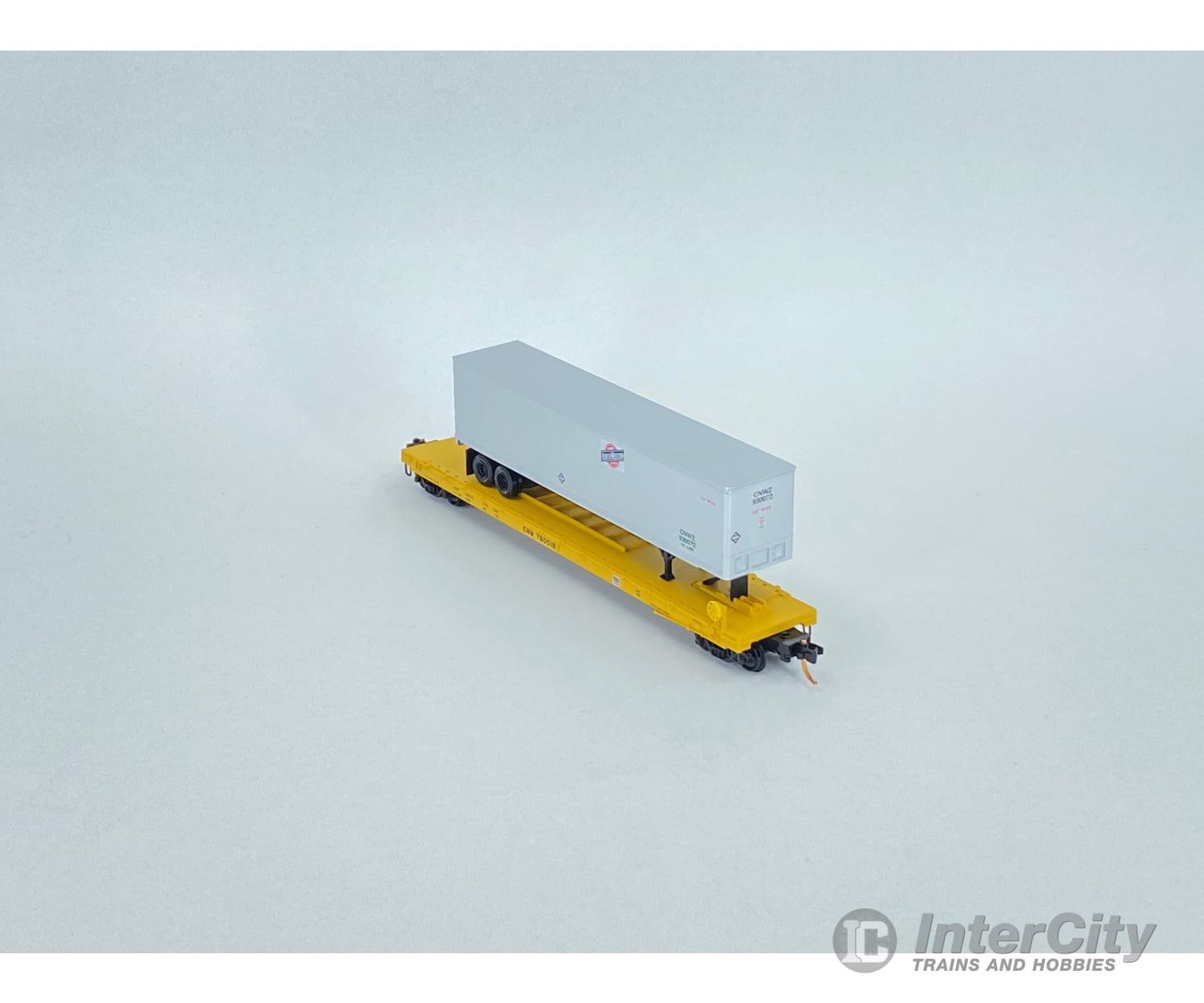 Micro Trains 06400020 N Converted Flat Car W/Trailer Chicago And North Western (Cnw) 780518 Freight
