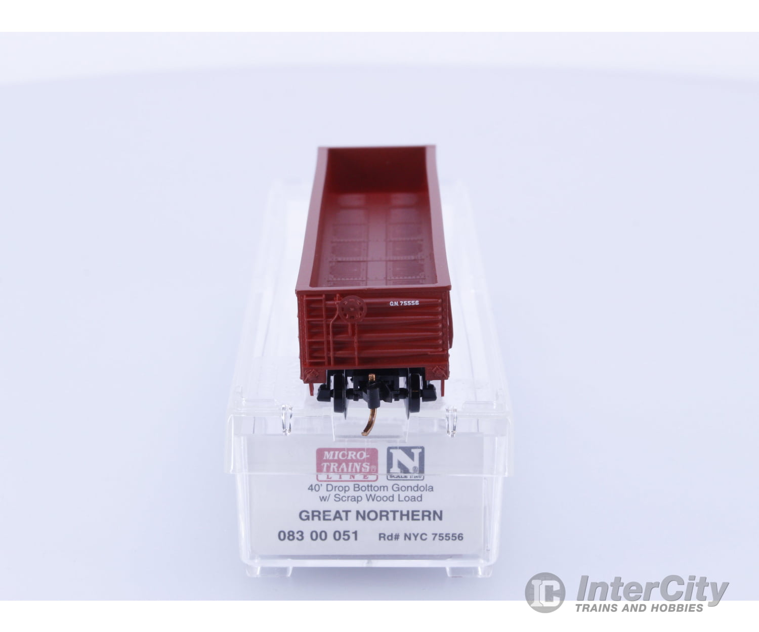 Micro Trains 08300051 N Gondola 40’ Steel Drop Bottom Great Northern (GN) 75556 Freight Cars