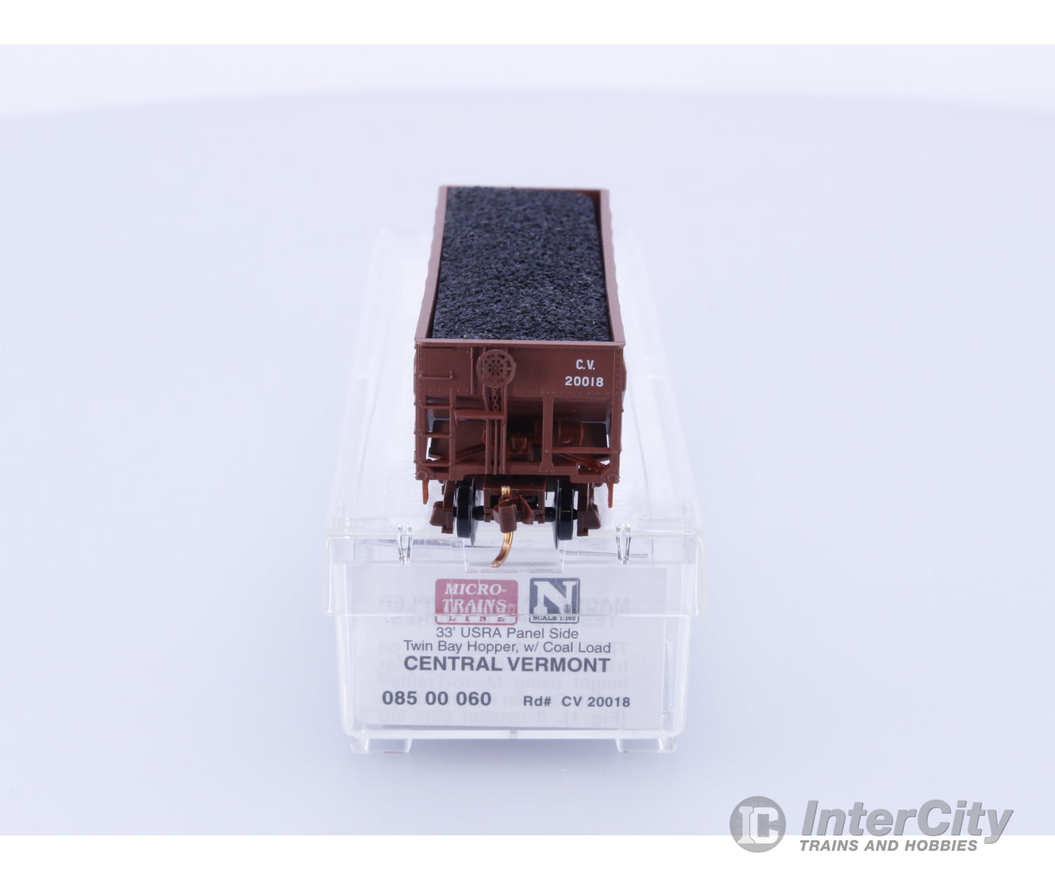 Micro Trains 08500060 N Open Hopper 2-Bay USRA 55 Ton Panel Side Central Vermont CV 20018 Freight Cars